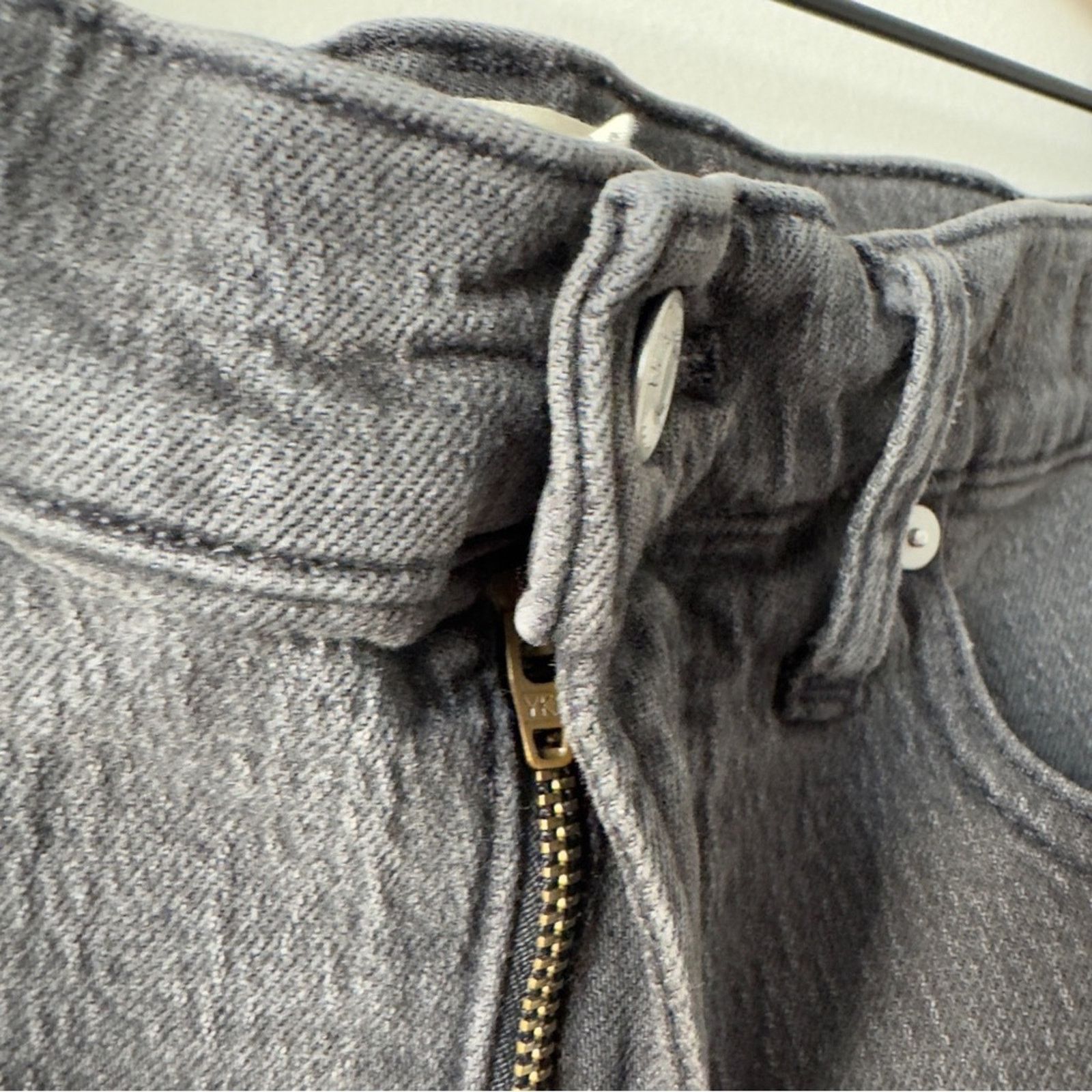 Madewell Madewell The Perfect Vintage Jean Gray Denim Zip Button 28 Size 28" / US 6 / IT 42 - 6 Thumbnail