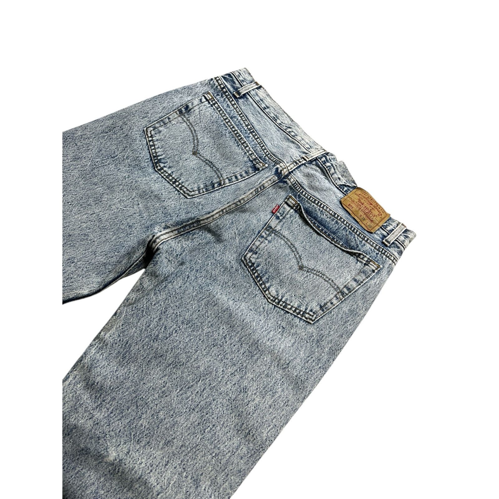 Levi's Levi’s 501 Jeans Men’s USA 1995 Vintage Acid Wash Blue 35x30 Size US 38 / EU 54 - 11 Thumbnail