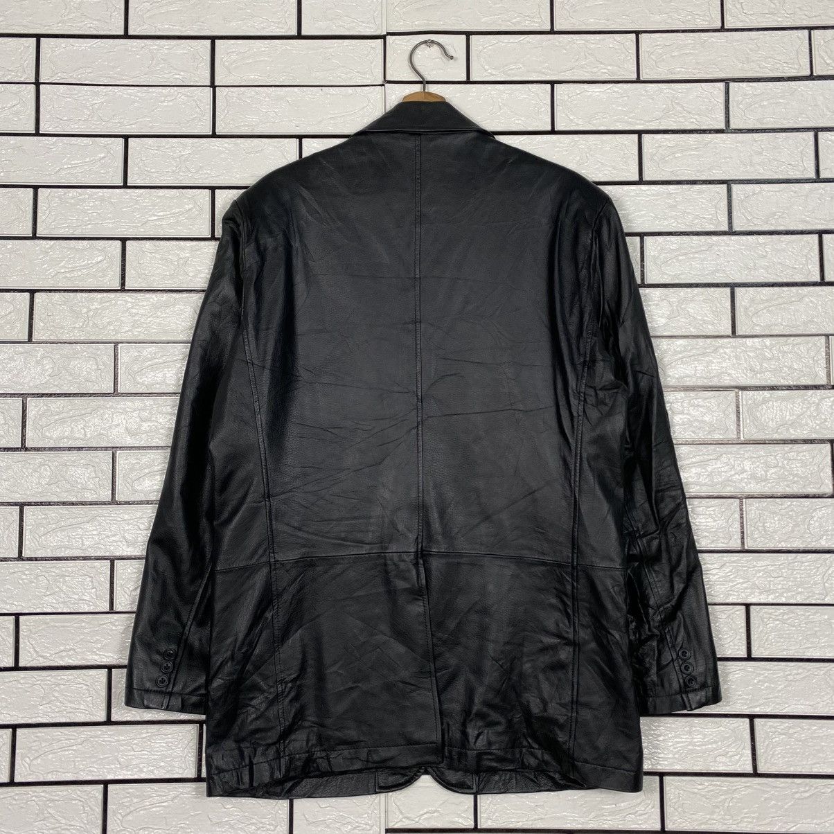 Japanese Brand 📌Vintage Leather Jacket Biker Mano di Italiani Issey Miyake Size US L / EU 52-54 / 3 - 9 Thumbnail
