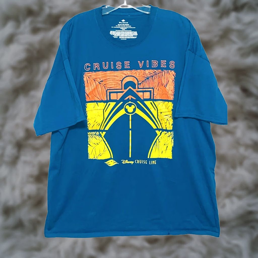 Disney Disney Cruise Vibes Ship Shirt Mens XXL Retro Vacation Summer Tropical DCL Neon Shirt Size US XXL / EU 58 / 5 - 1 Thumbnail