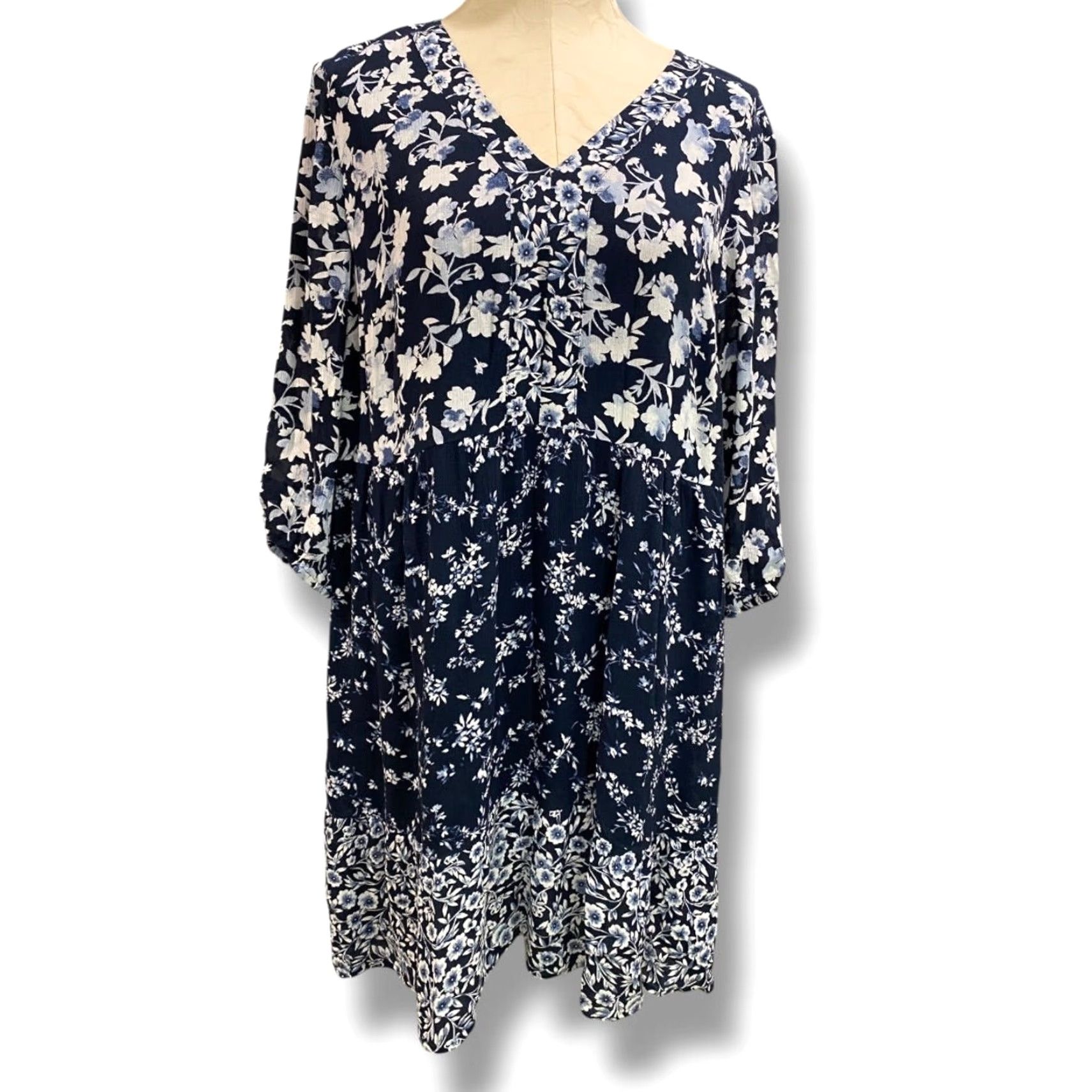 J. Jill J.Jill Mixed Floral Dress Pullover Boho Flowy Pockets Medium Size M / US 6-8 / IT 42-44 - 2 Thumbnail