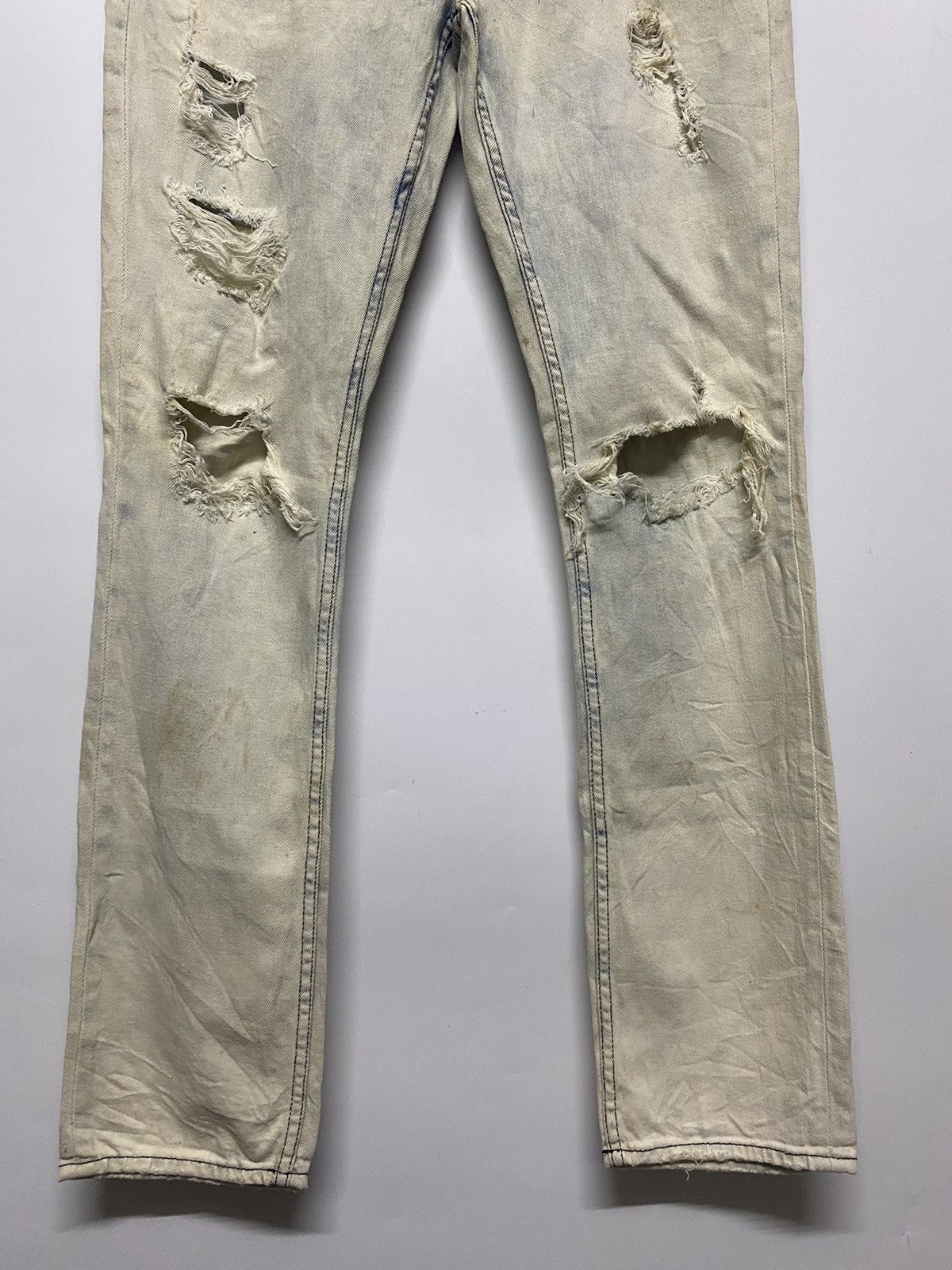 Guess × Vintage Vintage GUESS Los Angelas Skinny Distressed Denim Jeans Size US 34 / EU 50 - 8 Thumbnail