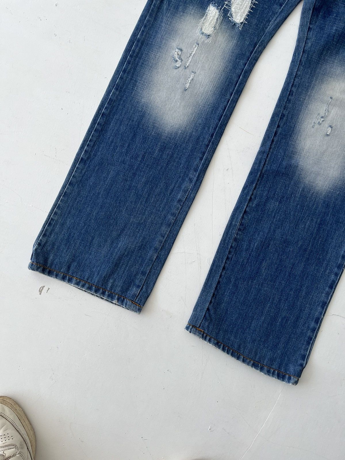 If Six Was Nine Vintage distressed Japanese jeans Musidor Rolling Stones y2k Size US 34 / EU 50 - 5 Thumbnail
