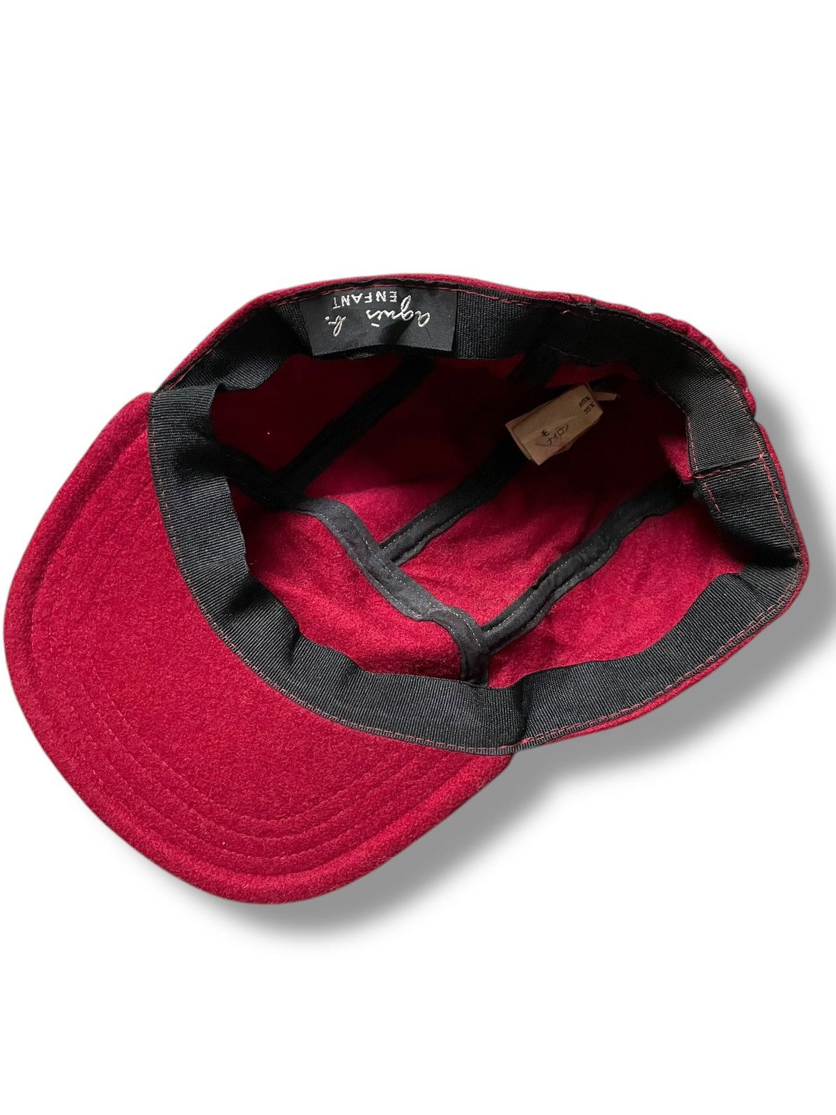 Japanese Brand × Vintage × agnes b. Vintage Agnes B. Homme Wool Plain Cap (83) Size ONE SIZE - 7 Thumbnail