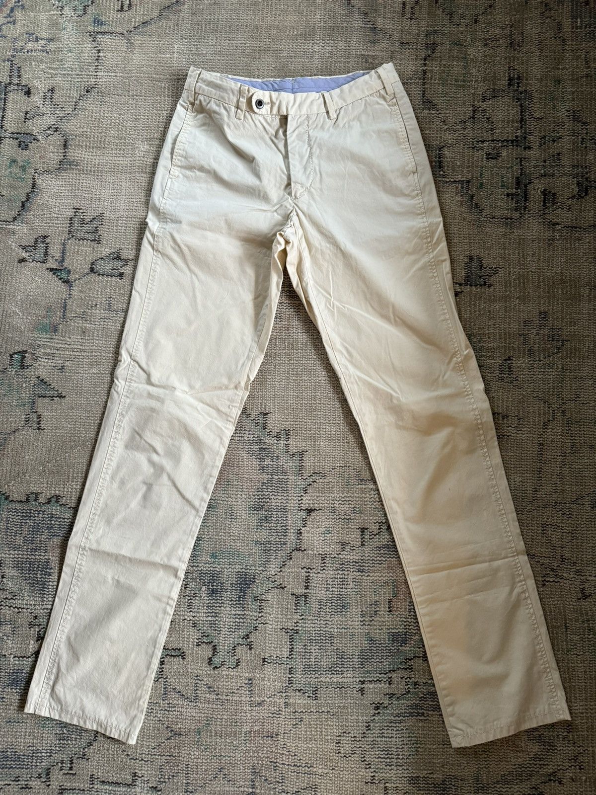 Sid Mashburn Garment-Dyed Sport Trouser - Stone Lightweight Twill Size US 30 / EU 46 - 4 Thumbnail