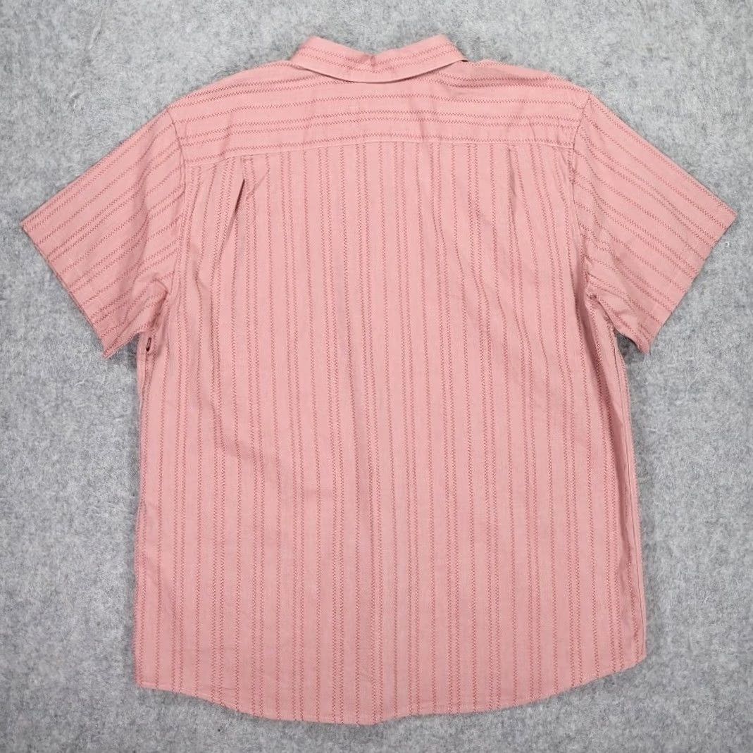 RVCA RVCA Shirt Mens XXL Pink Striped Slim Fit Short Sleeve Button Down Size US XXL / EU 58 / 5 - 2 Thumbnail