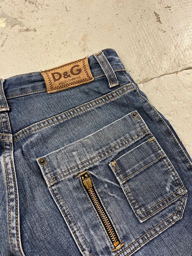 Designer × Dolce & Gabbana × Vintage SS2006 Dolce & Gabbana Blue Denim Shorts Size US 30 / EU 46 - 8 Thumbnail
