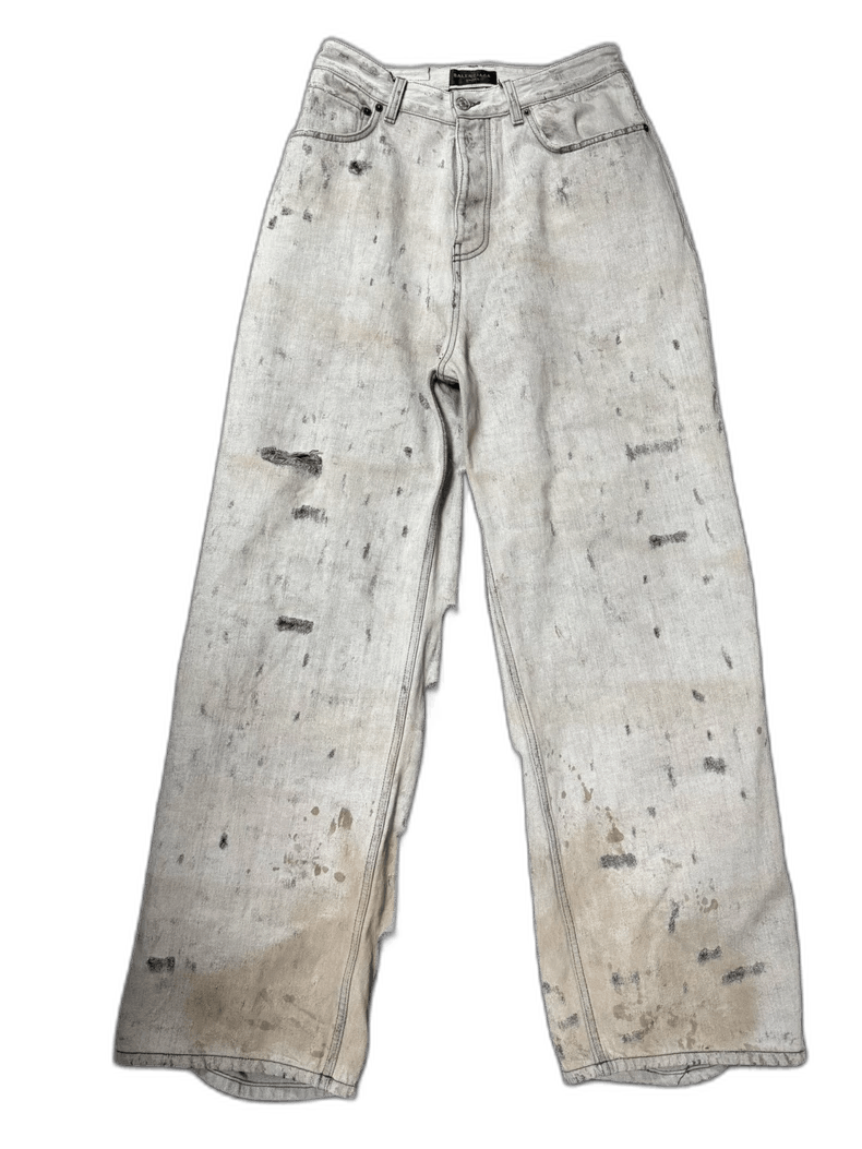 Balenciaga Balenciaga Super Distressed Denim Pants-yf Size US 26 / EU 42 - 1 Thumbnail