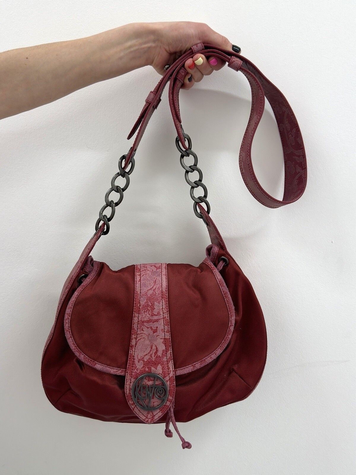 Kenzo DDP Rare Kenzo Vintahe Messenger Red Nylon Crossbody Bag Size ONE SIZE - 1 Thumbnail