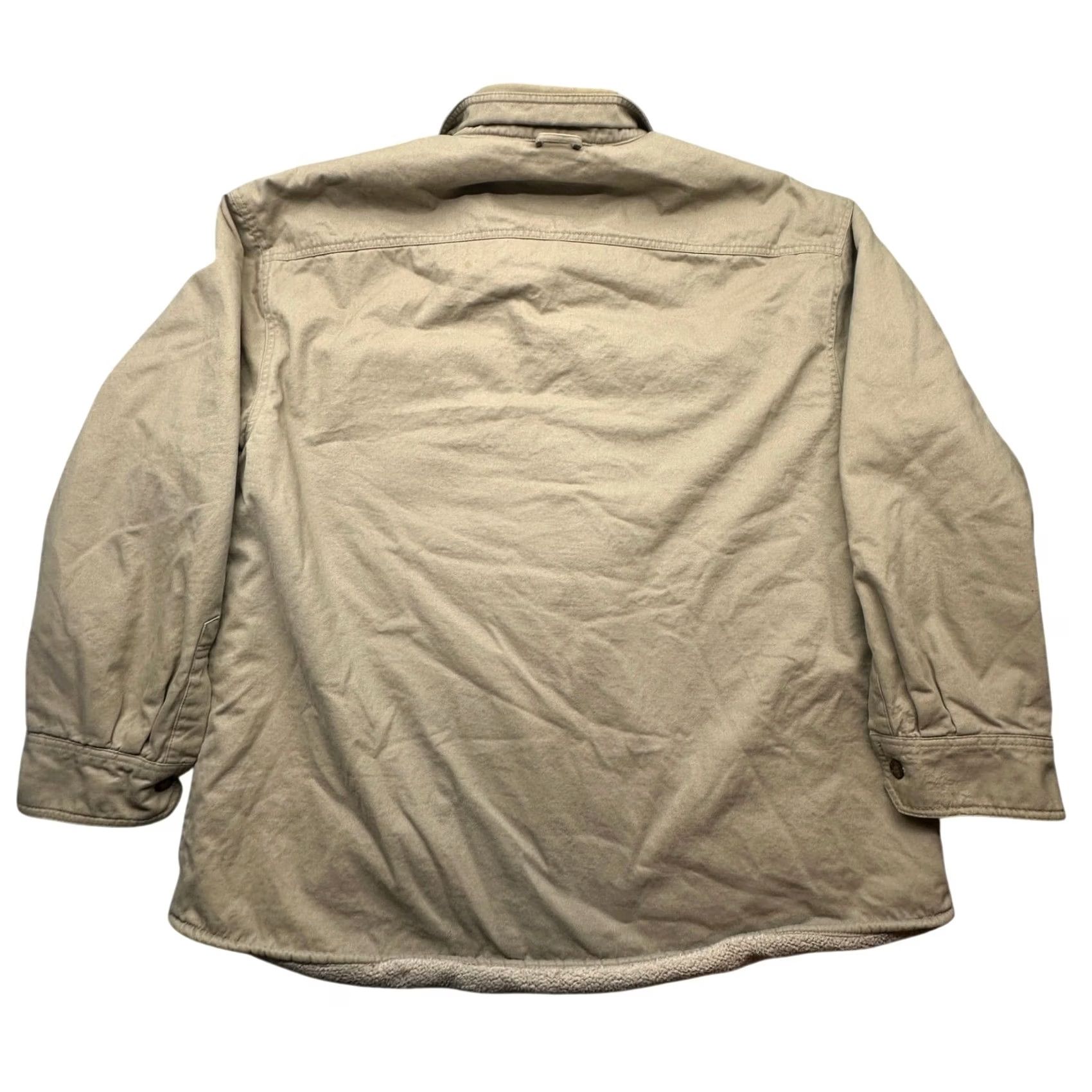 Levi's Levi's Button Twill Sherpa Fleece Lined Shirt Men 2XL Beige Long Sleeve Shacket Size US XXL / EU 58 / 5 - 2 Thumbnail