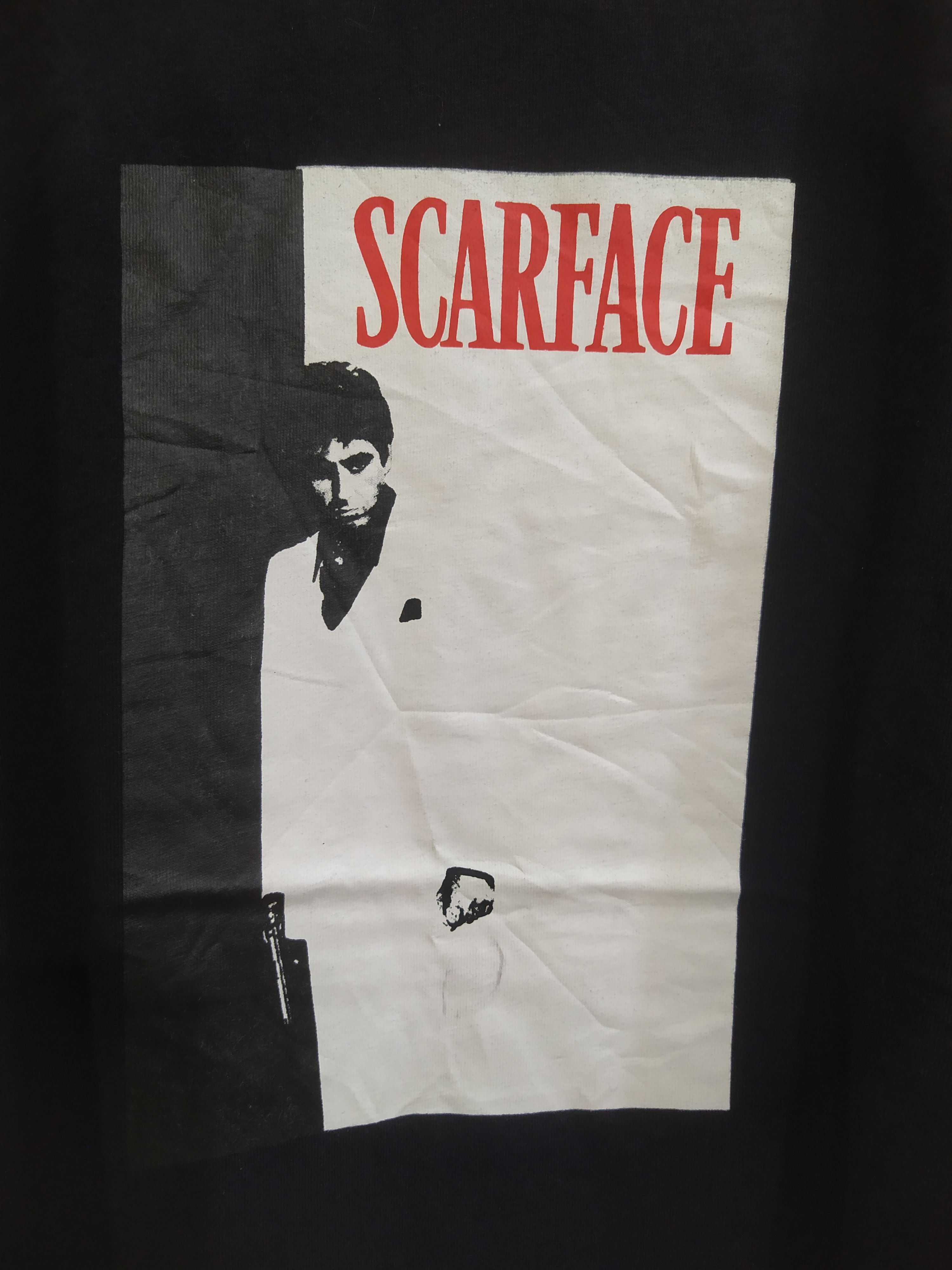Vintage Scarface Split Tee Black Tony Montana Al Pacino Size US L / EU 52-54 / 3 - 5 Thumbnail