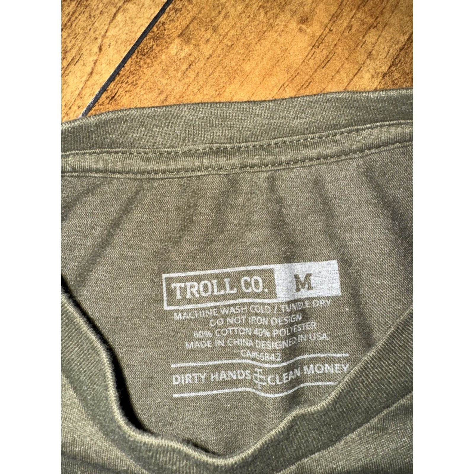 CO Troll Co T-Shirt Green M Men Collared Modern 18x27 Trolls Blue Collar Size US M / EU 48-50 / 2 - 4 Thumbnail