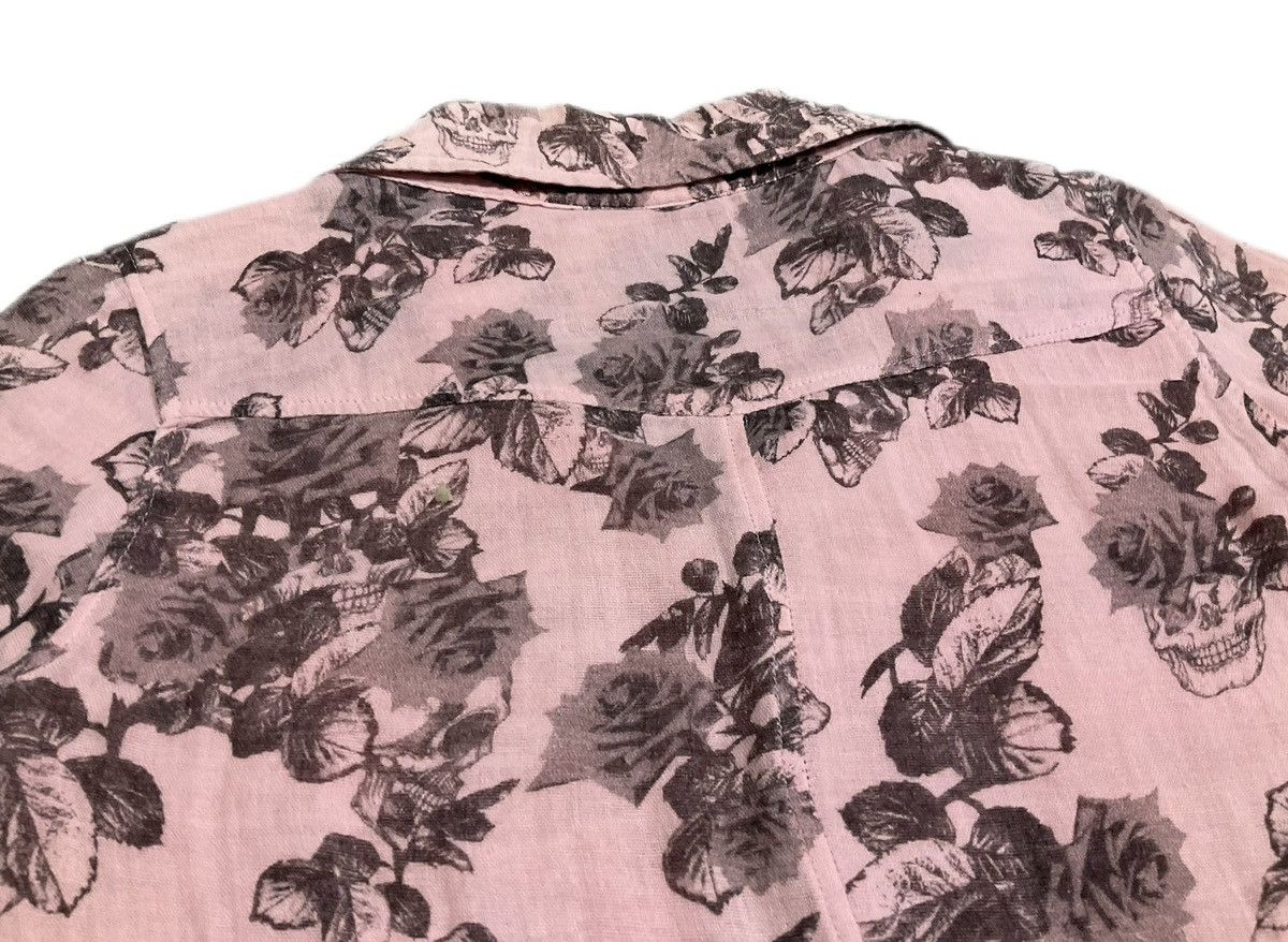 Hysteric Glamour × If Six Was Nine × Japanese Brand 🔥Sick Y2K Glad News Floral Skulls Shirt Size US M / EU 48-50 / 2 - 8 Thumbnail