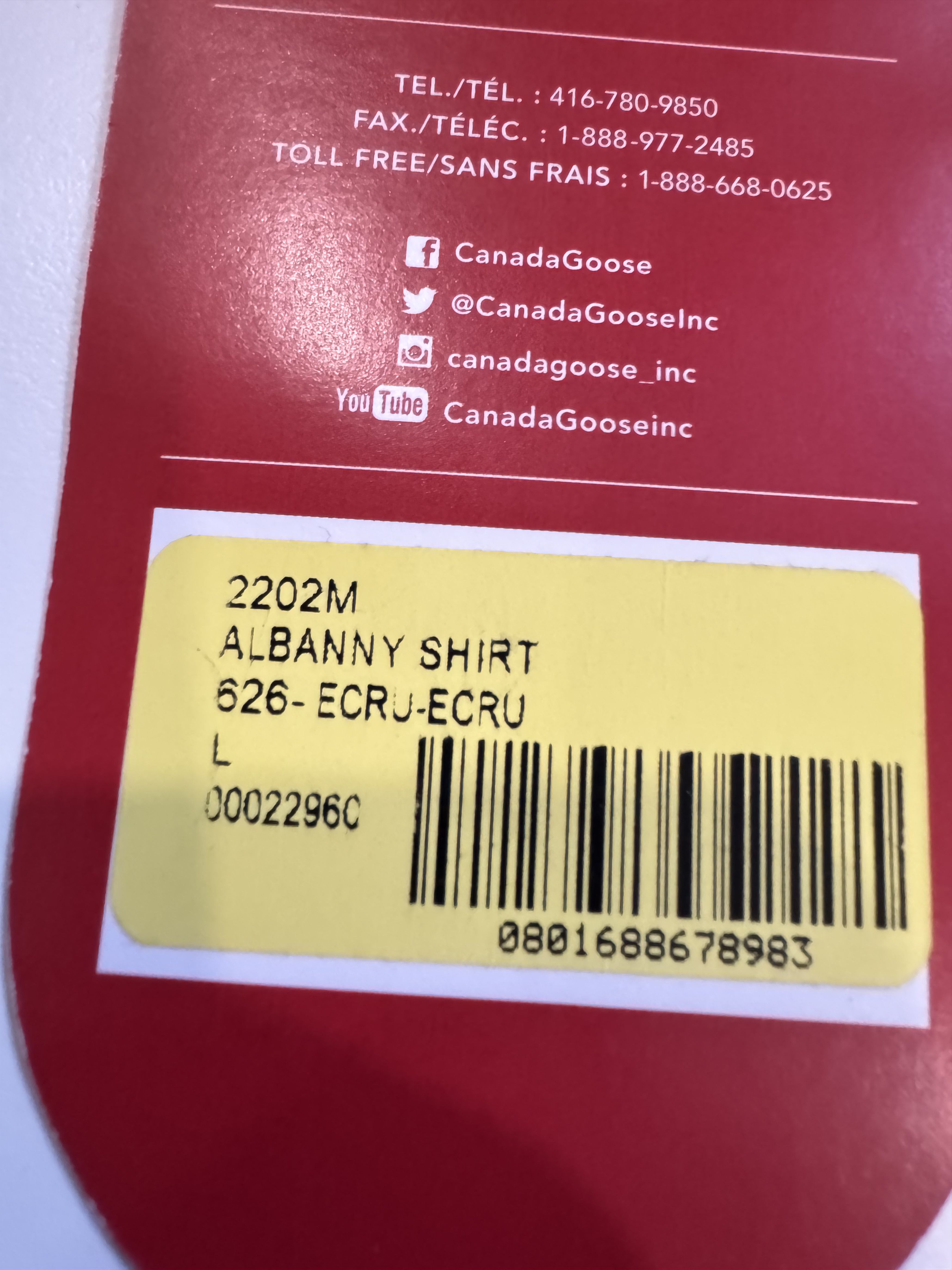 Canada Goose CANADA GOOSE ALBANNY DOWN SHIRT RARE UNRELEASED LARGE!!! Size US L / EU 52-54 / 3 - 9 Thumbnail