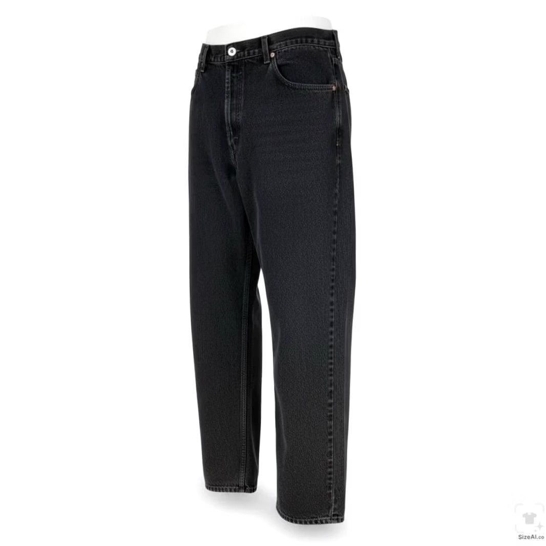 Levi's Levi's 550 Jeans Mens 40x32 Black Charcoal Wash Relaxed Denim Zip Fly Tapered 5-Pocket Logo Size US 40 / EU 56 - 2 Thumbnail