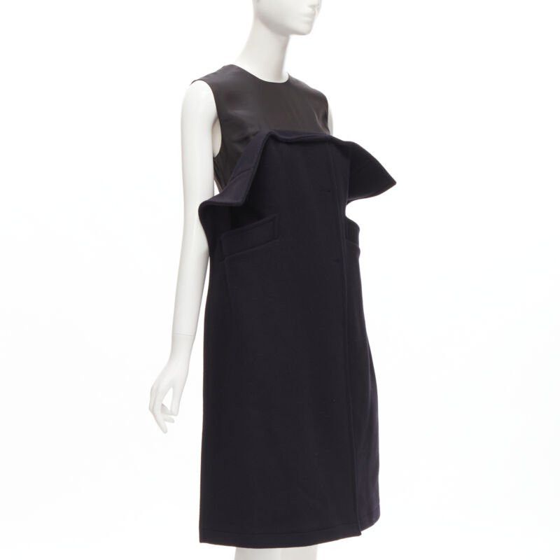 Maison Margiela new MAISON MARGIELA JOHN GALLIANO 2019 deconstructed navy wool 2D dress IT40 S Size S / US 4 / IT 40 - 1 Thumbnail