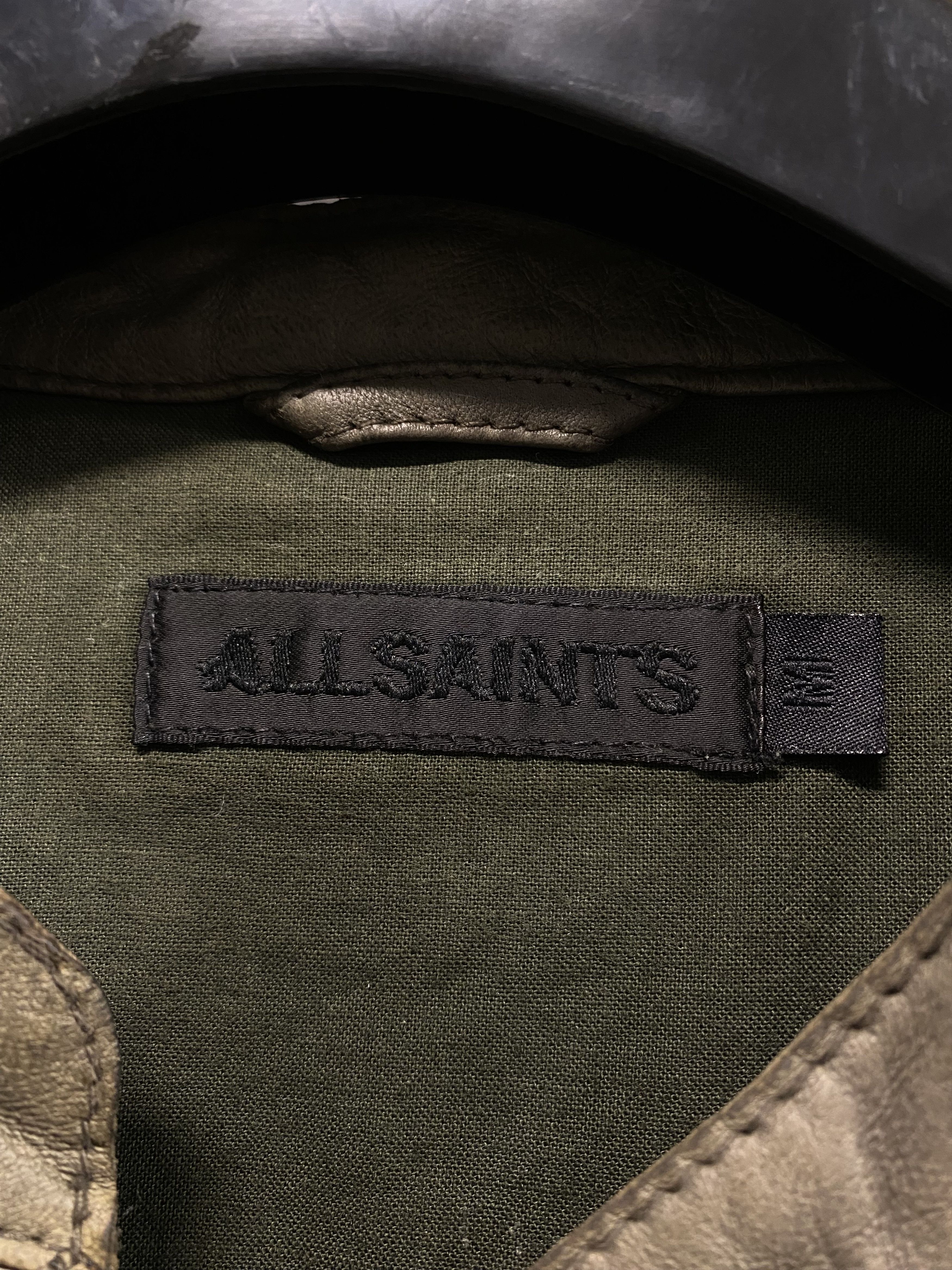 Allsaints Vintage Distressed Allsaints leather bomber jacket size M Size US M / EU 48-50 / 2 - 7 Thumbnail