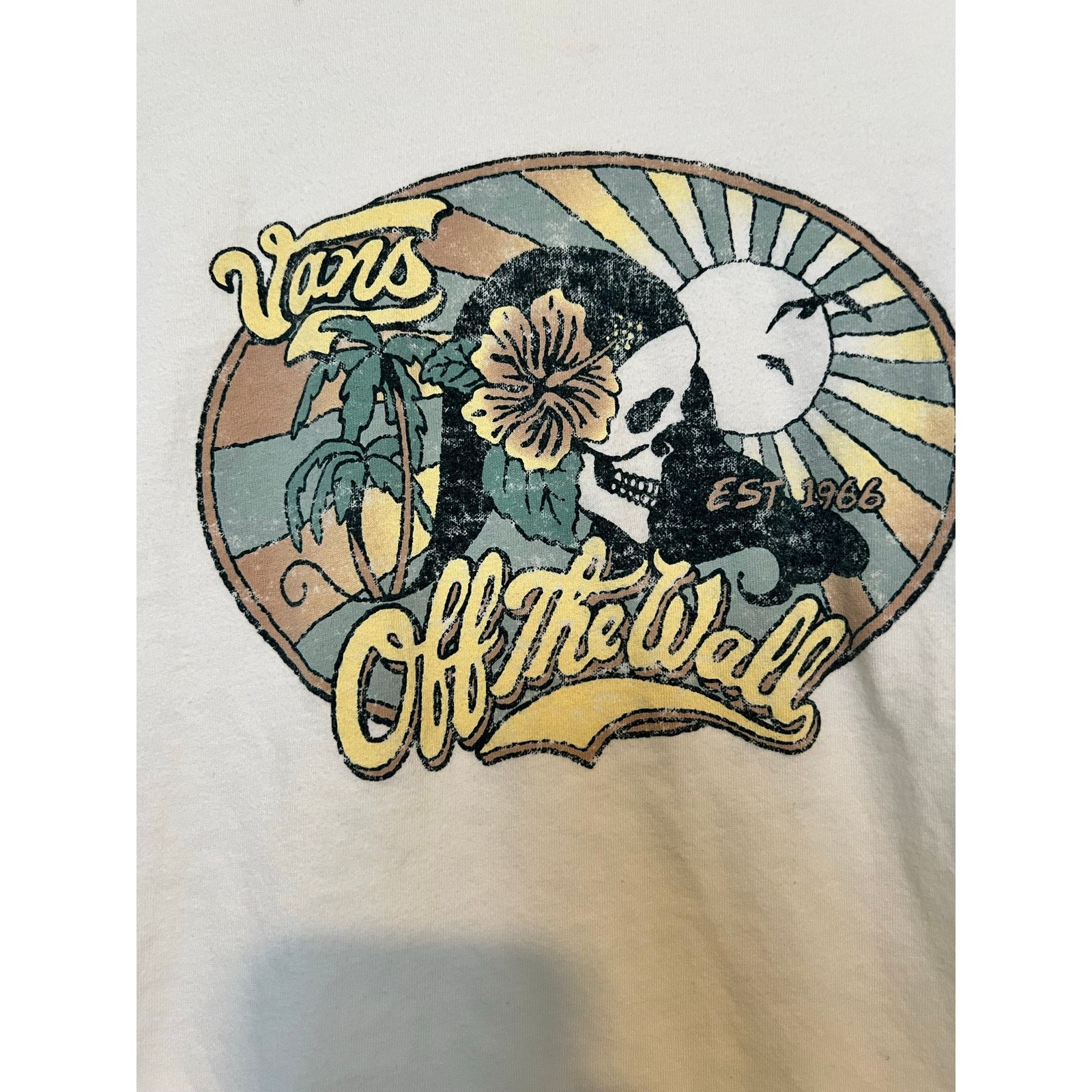 Vans Vans White Skeleton Short Sleeve T-shirt XS Size XS / US 0-2 / IT 36-38 - 3 Thumbnail