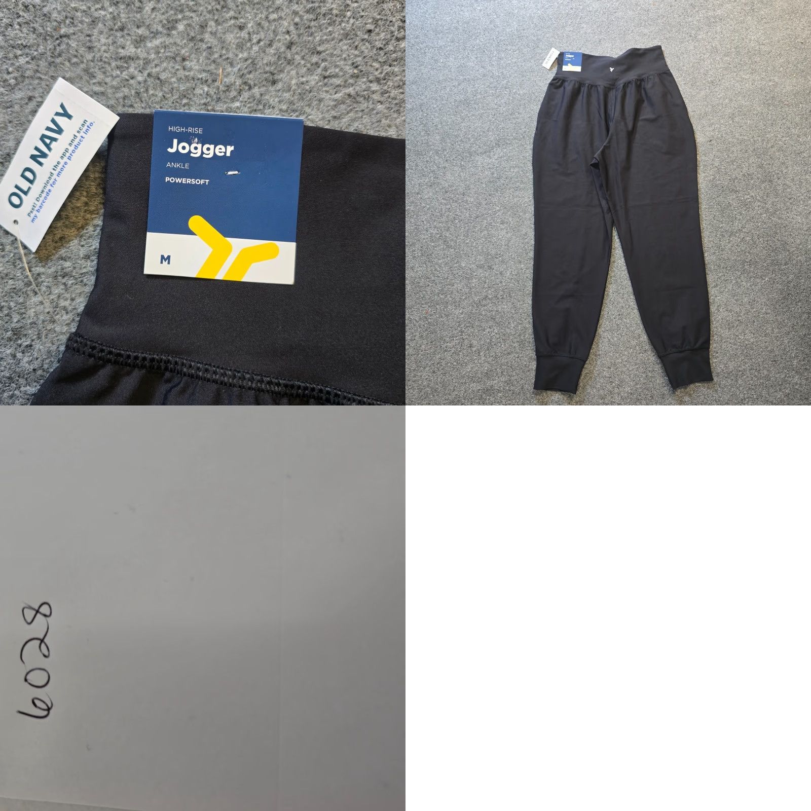 Old Navy Old Navy Pants Women Medium Black Powersoft Jogger Pull On Capsule Athletic Tapered Leg Pockets Size 32" / US 10 / IT 46 - 8 Thumbnail