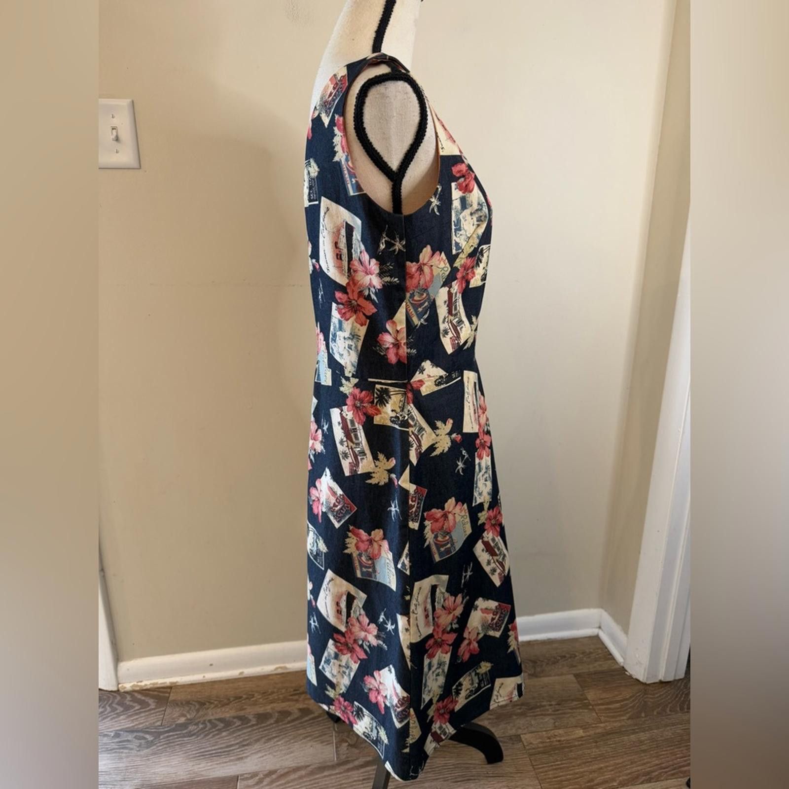 Other Citrine Hawaiian floral print sleeveless midi dress SZ 12 Size XL / US 12-14 / IT 48-50 - 2 Thumbnail
