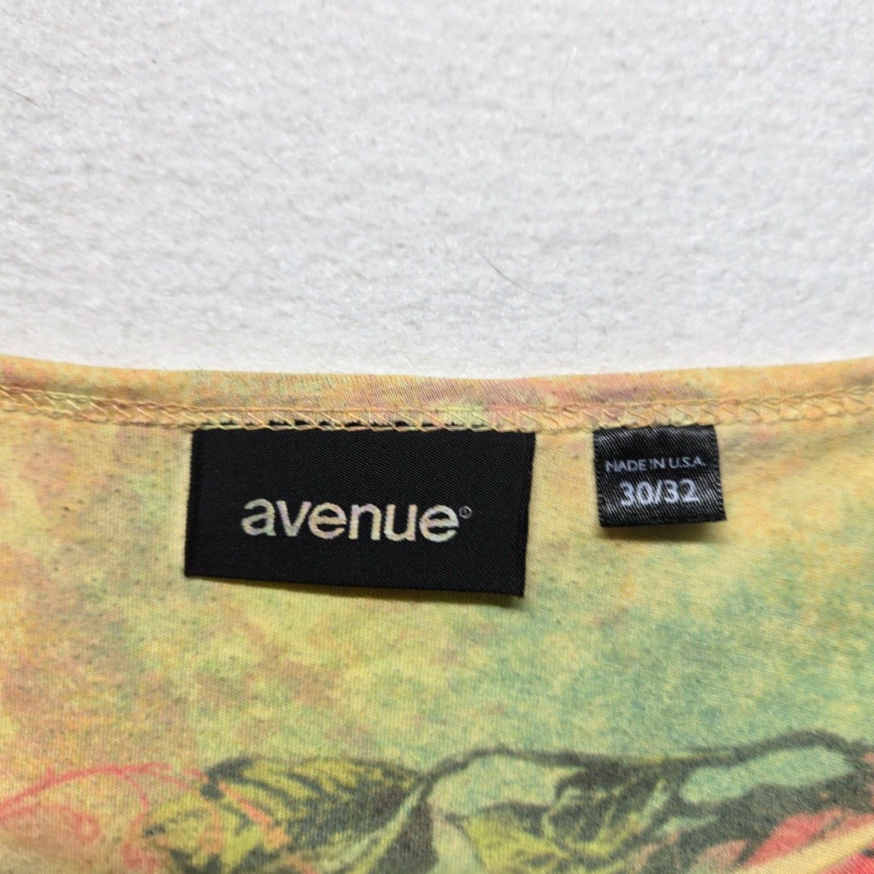 Avenue Avenue Shirt Floral Butterfly Flower Tunic Half Sleeve Women's 2X Top Size XXL / US 16-18 / IT 52-54 - 3 Thumbnail