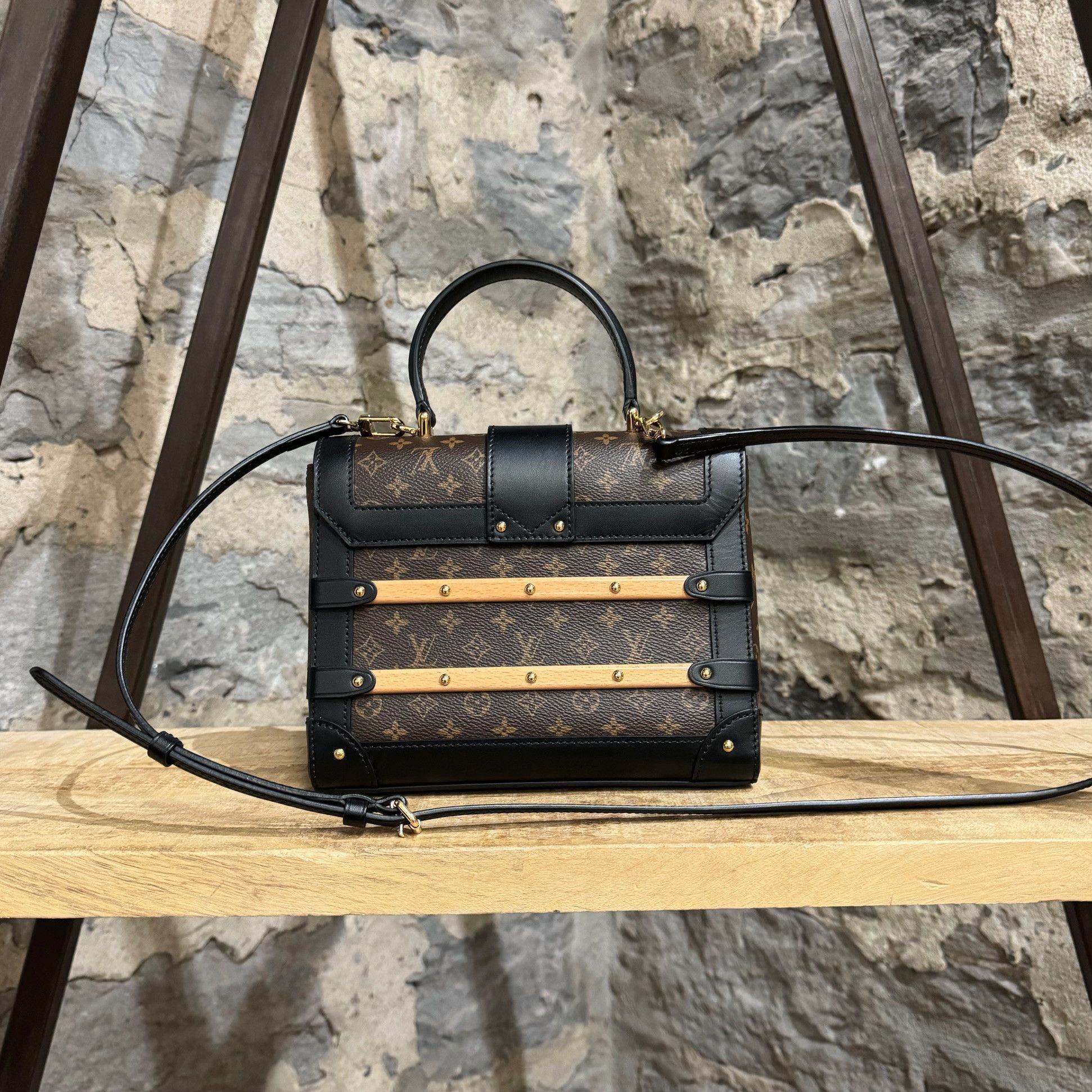 Louis Vuitton Monogram Wood Trianon PM Bag