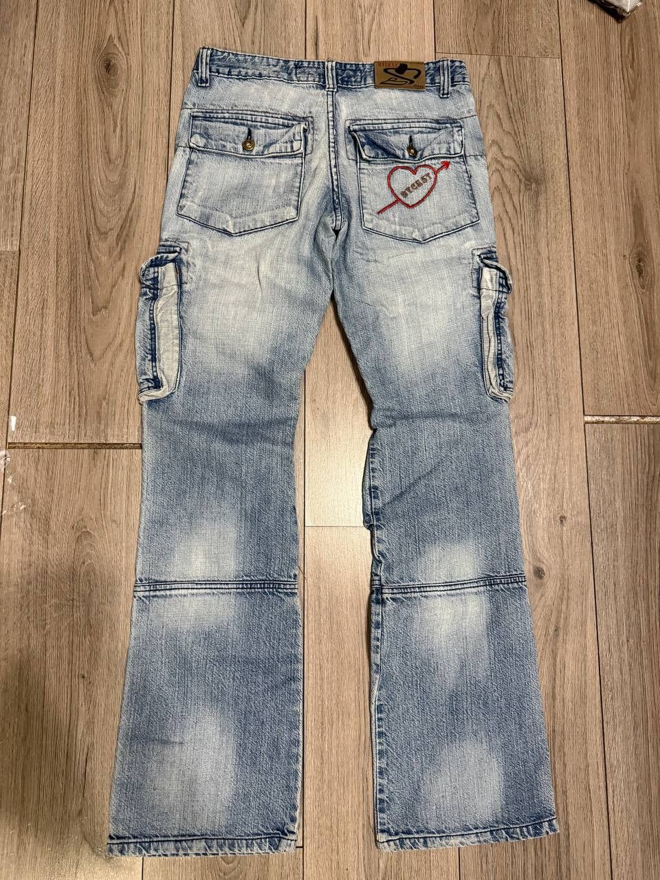 Other Y2K Cargo Jeans Dycksy Size 29 Blue Avante Garde Size 29" - 7 Thumbnail
