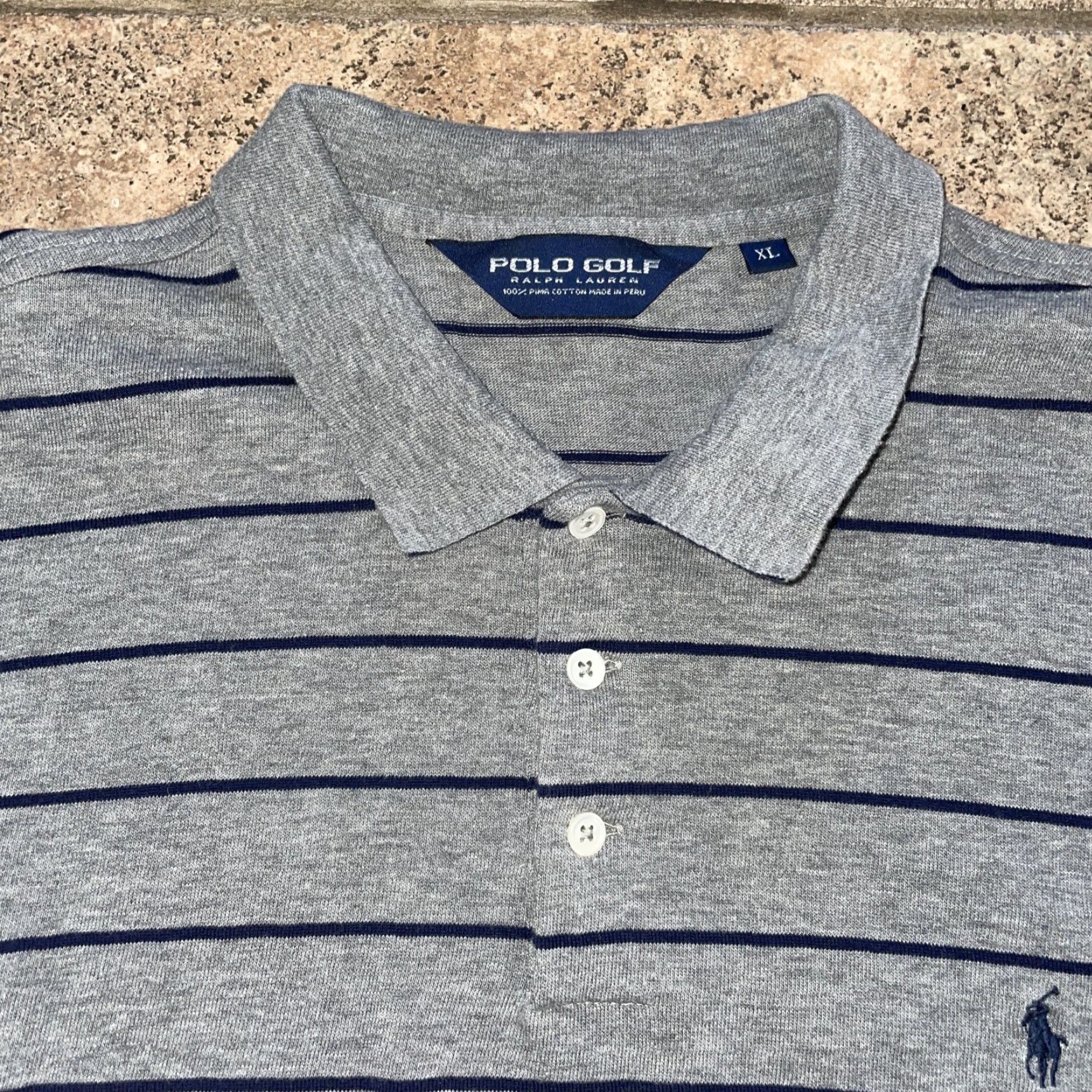 Vintage Polo Golf Polo Long Sleeve Gray Mens XL Size US XL / EU 56 / 4 - 2 Thumbnail