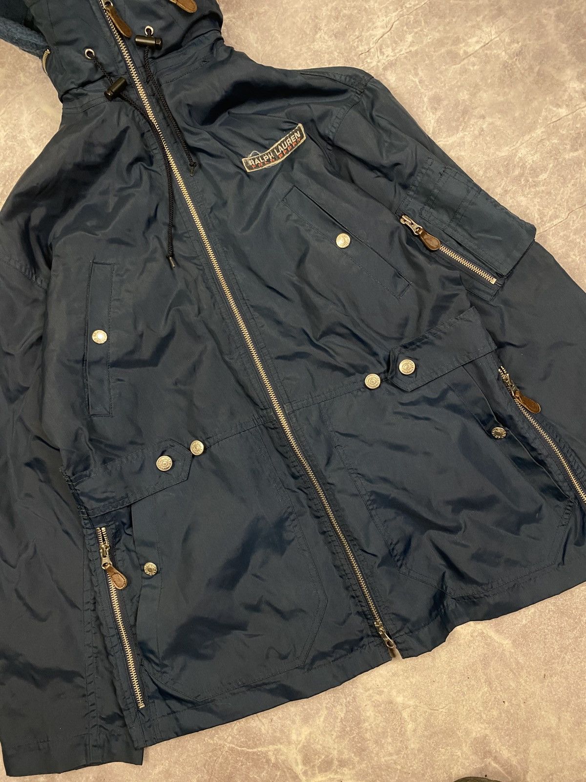 Polo Ralph Lauren Polo Sport Vintage Ralph Lauren Nylon Jacket Fleece Hooded M Size M / US 6-8 / IT 42-44 - 2 Thumbnail