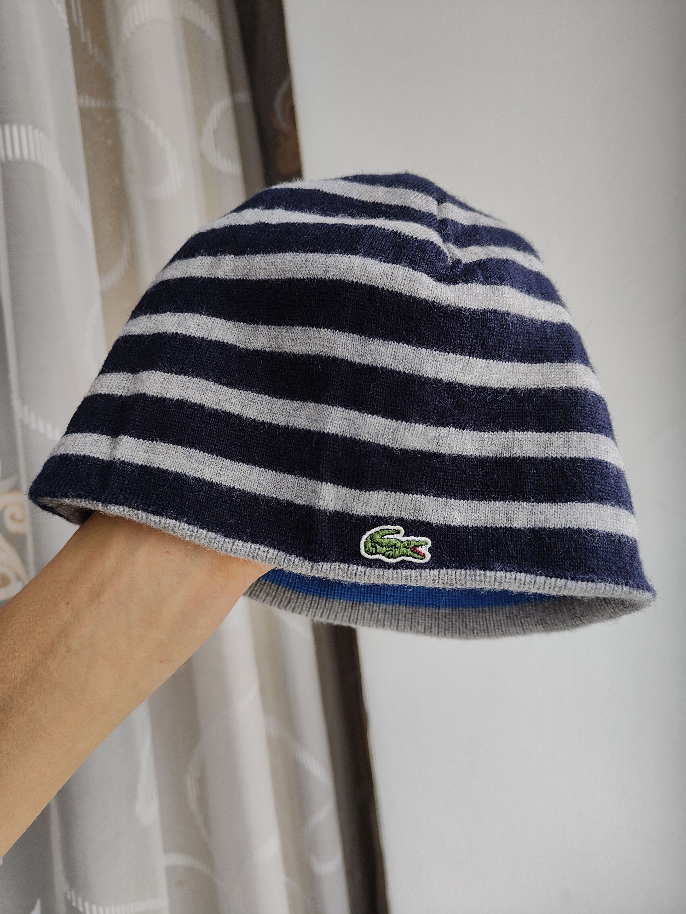 Lacoste Vintage Lacoste Reversible Beanie Hat Lacoste Size ONE SIZE - 1 Thumbnail