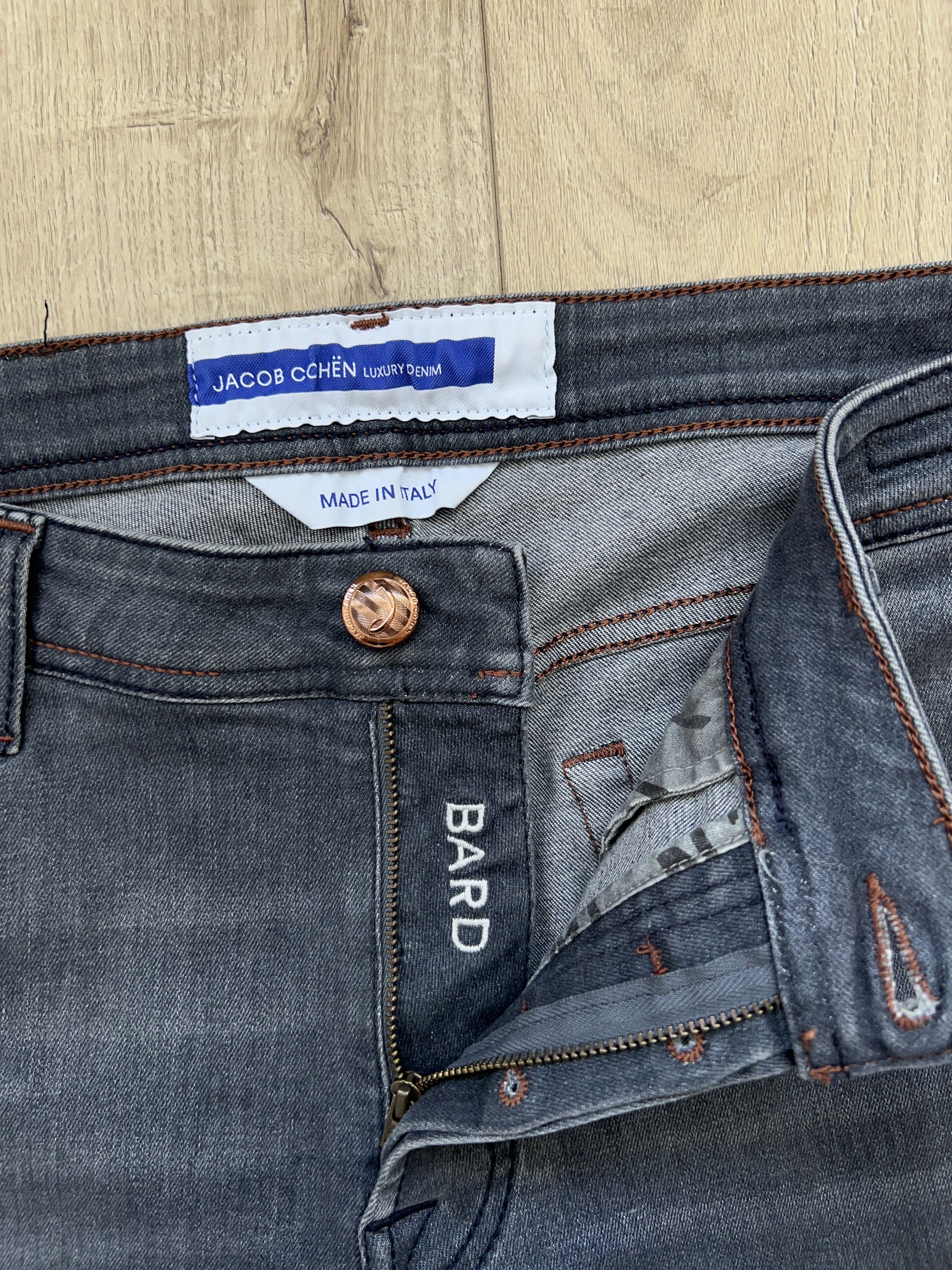 Designer × Jacob Cohen JACOB COHEN Bard Grey Cotton Elastane Jeans Pants Trousers Size US 36 / EU 52 - 7 Thumbnail