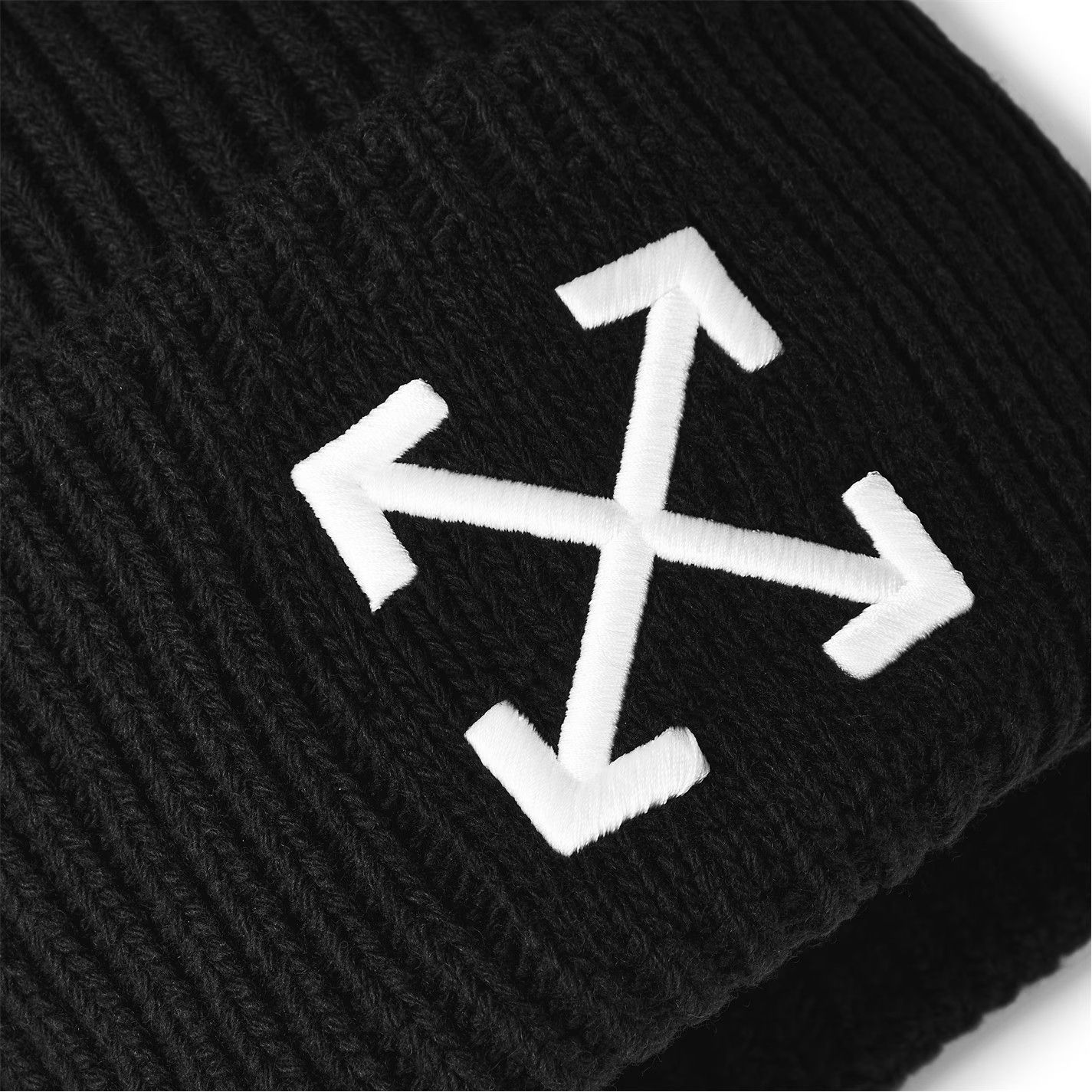 Off-White o1g2r1mq0125 Size: OS / Beanie Hat / Cap in Black Size ONE SIZE - 4 Thumbnail