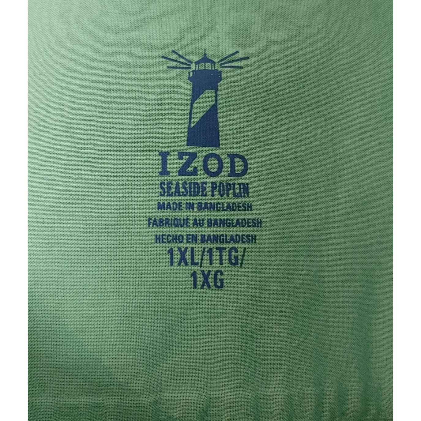 Izod Izod Green Short Sleeve Button-Up Shirt 1XL Size US XL / EU 56 / 4 - 4 Thumbnail