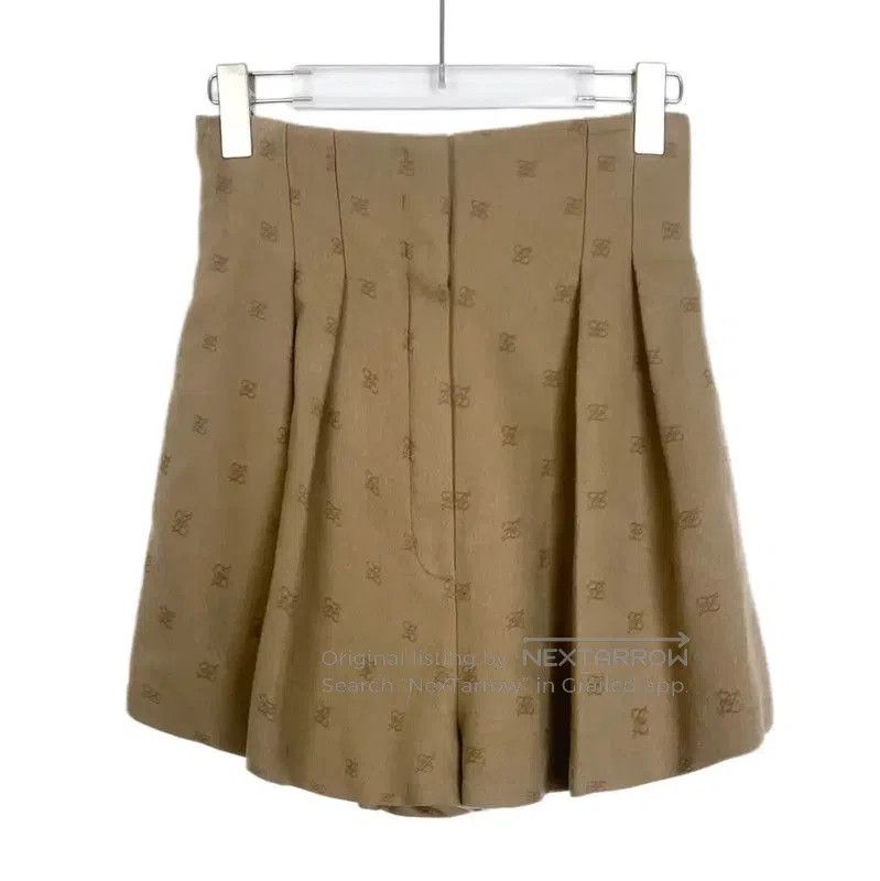 Fendi Fendi Brown Cotton Women's Shorts XS . Size 22" - 1 Thumbnail