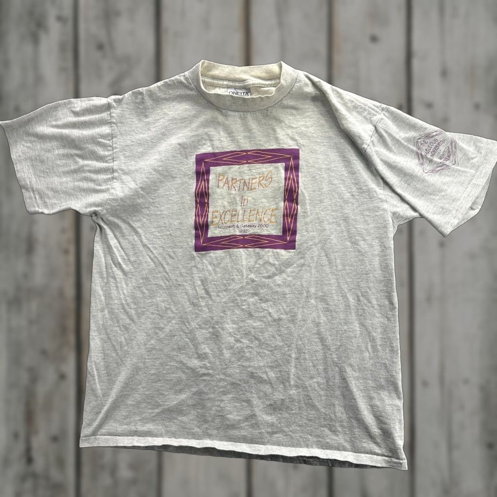 Vintage VINTAGE Microsoft Partners In Excellence T-Shirt Men Large 90s Band Promo Graphic Cotton Size US L / EU 52-54 / 3 - 1 Thumbnail