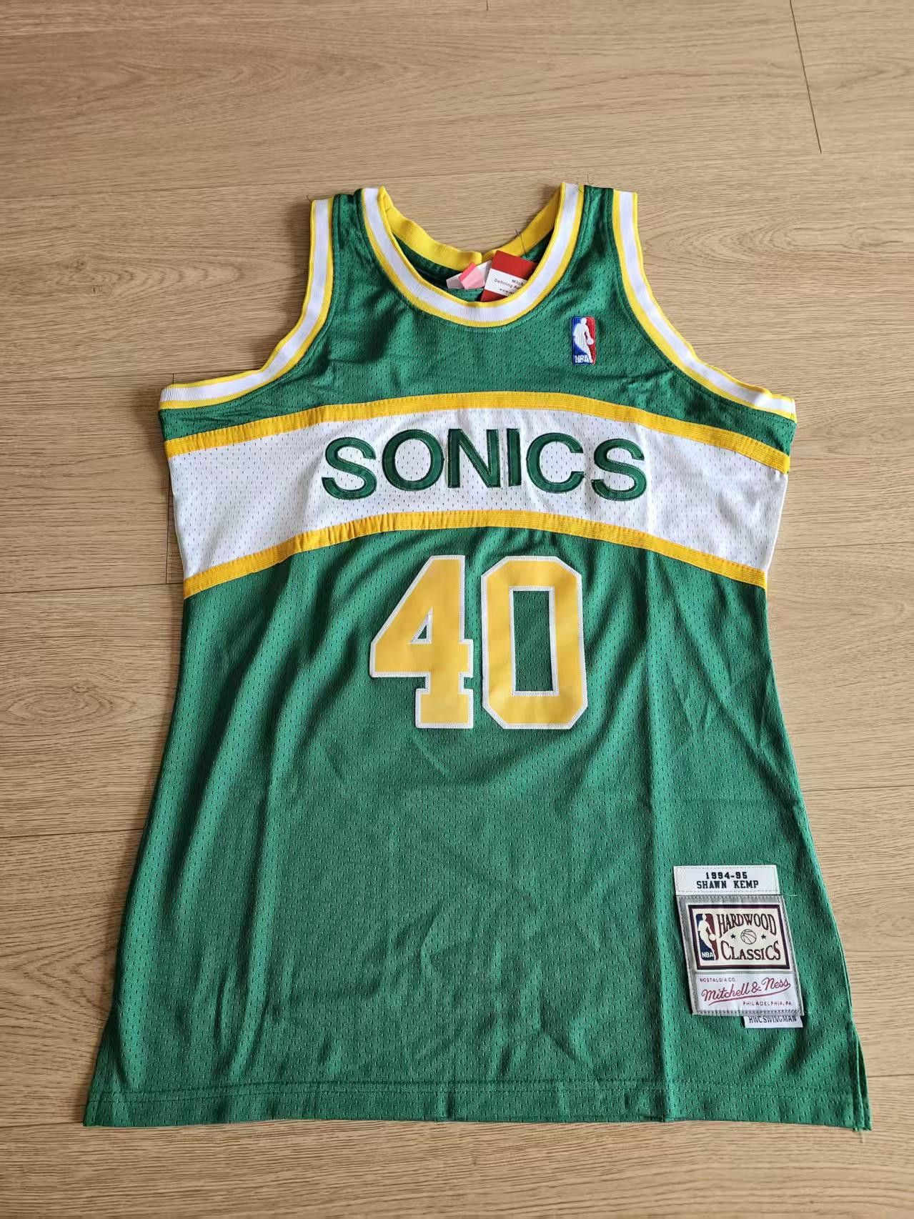 NBA Seattle Super Sonics #40 Shawn Kemp Jersey Size US XL / EU 56 / 4 - 1 Thumbnail