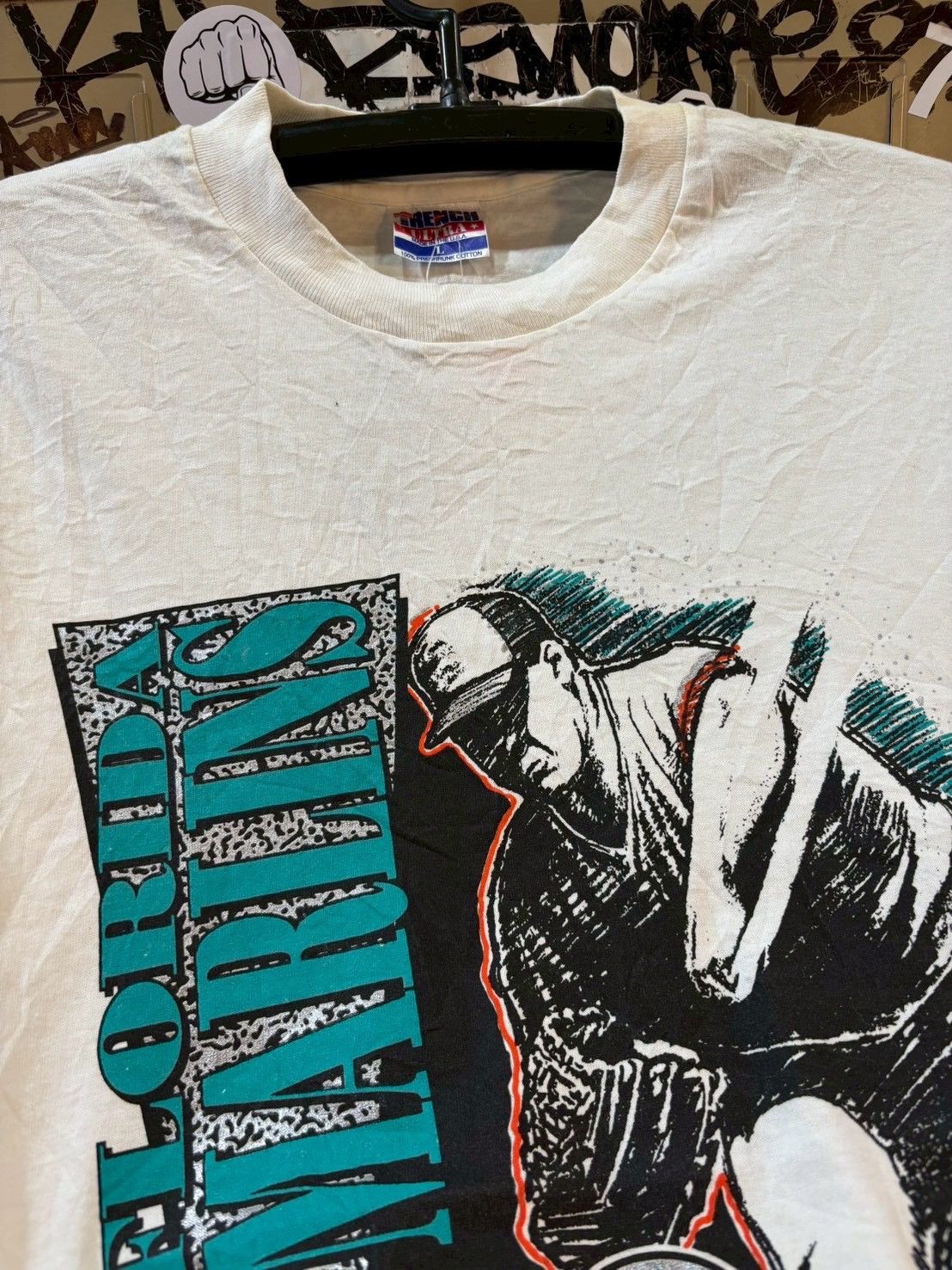 Vintage Florida Marlins 1992’s vintage tee Size US L / EU 52-54 / 3 - 6 Thumbnail