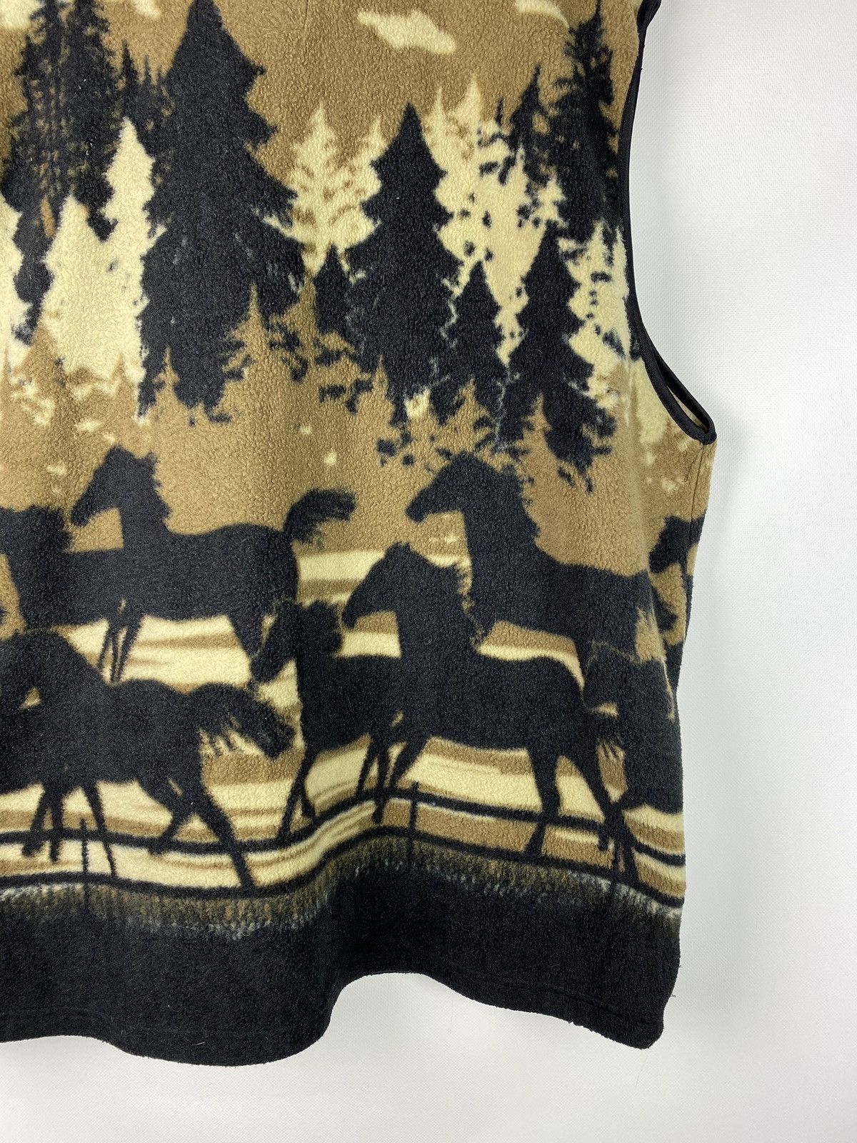 Japanese Brand Horses Animal Pattern Fleece Vest Waistcoat Size 3XL Size US XXL / EU 58 / 5 - 17 Thumbnail