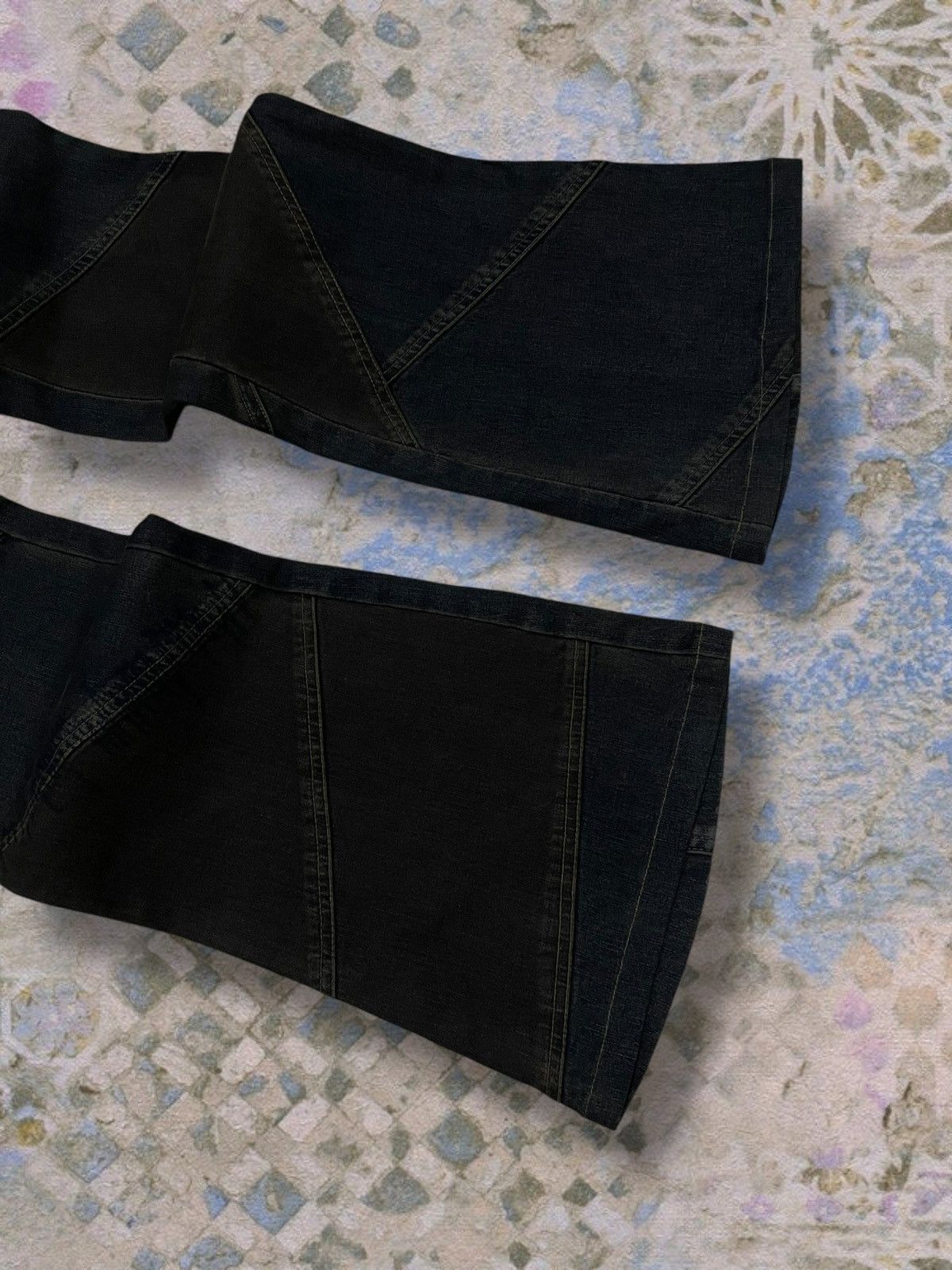 Tornado Mart Rare 90’s Japan Tornado Mart Cowboy Patchwork Flared Denim Size US 29 - 5 Thumbnail