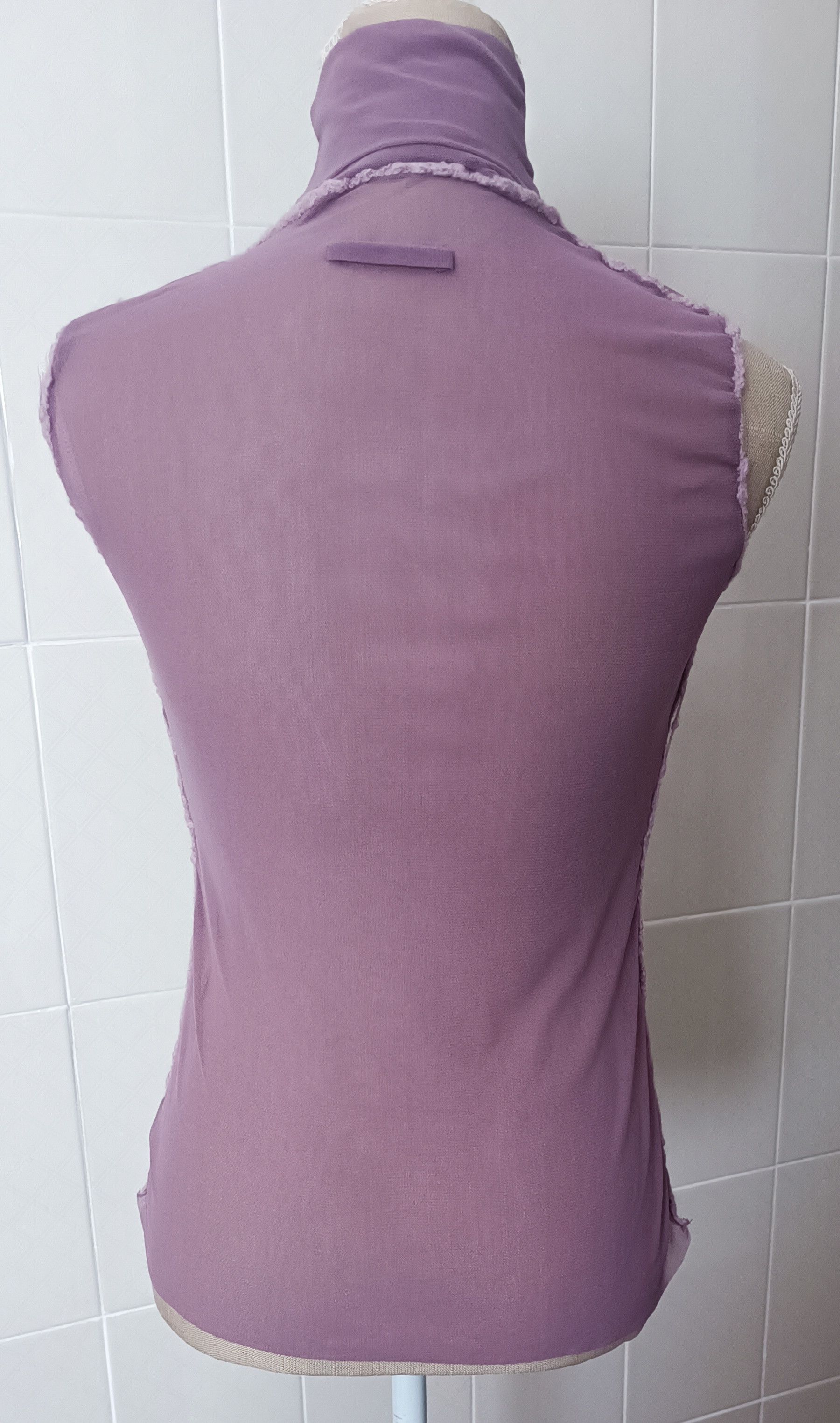 Jean Paul Gaultier 90's - Twinset - Lilac mesh tank top and jacket Size S / US 4 / IT 40 - 8 Thumbnail