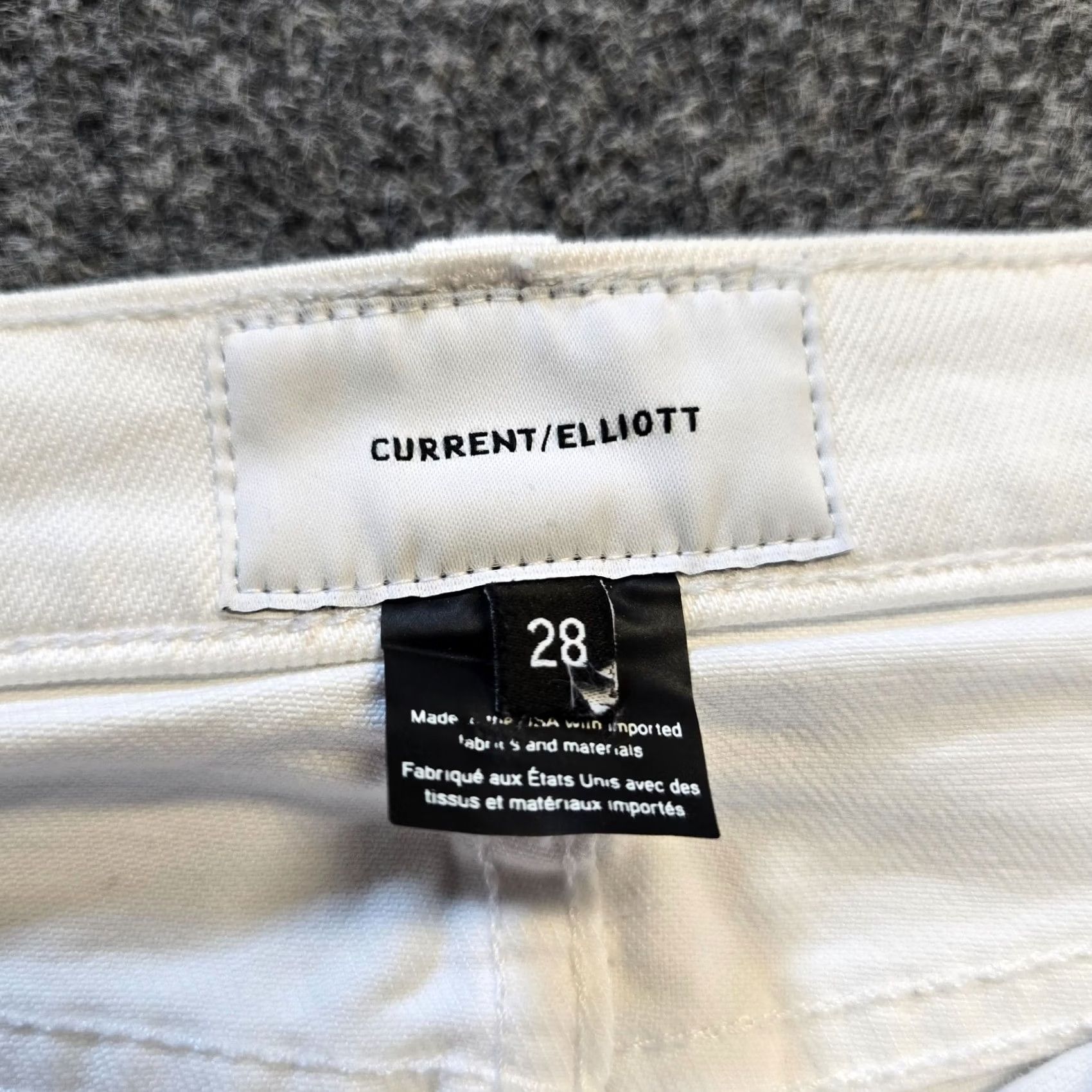 Vintage Current/Elliott Jeans Womens Size 28 White Denim Skinny Split Seam Capsule Casual MONTHLY Size 28" / US 6 / IT 42 - 4 Thumbnail