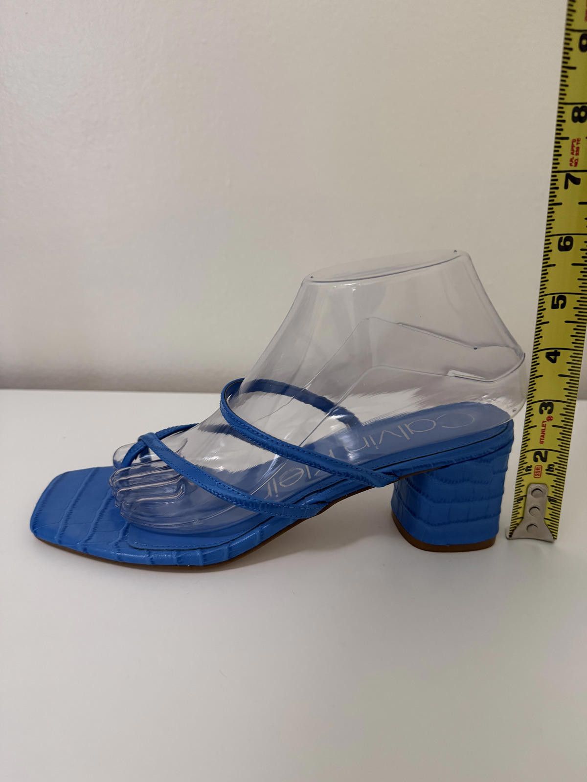 Calvin Klein CALVIN KLEIN Strappy Block Heel Sandals in Blue (US 8) Size US 8 / IT 38 - 3 Thumbnail