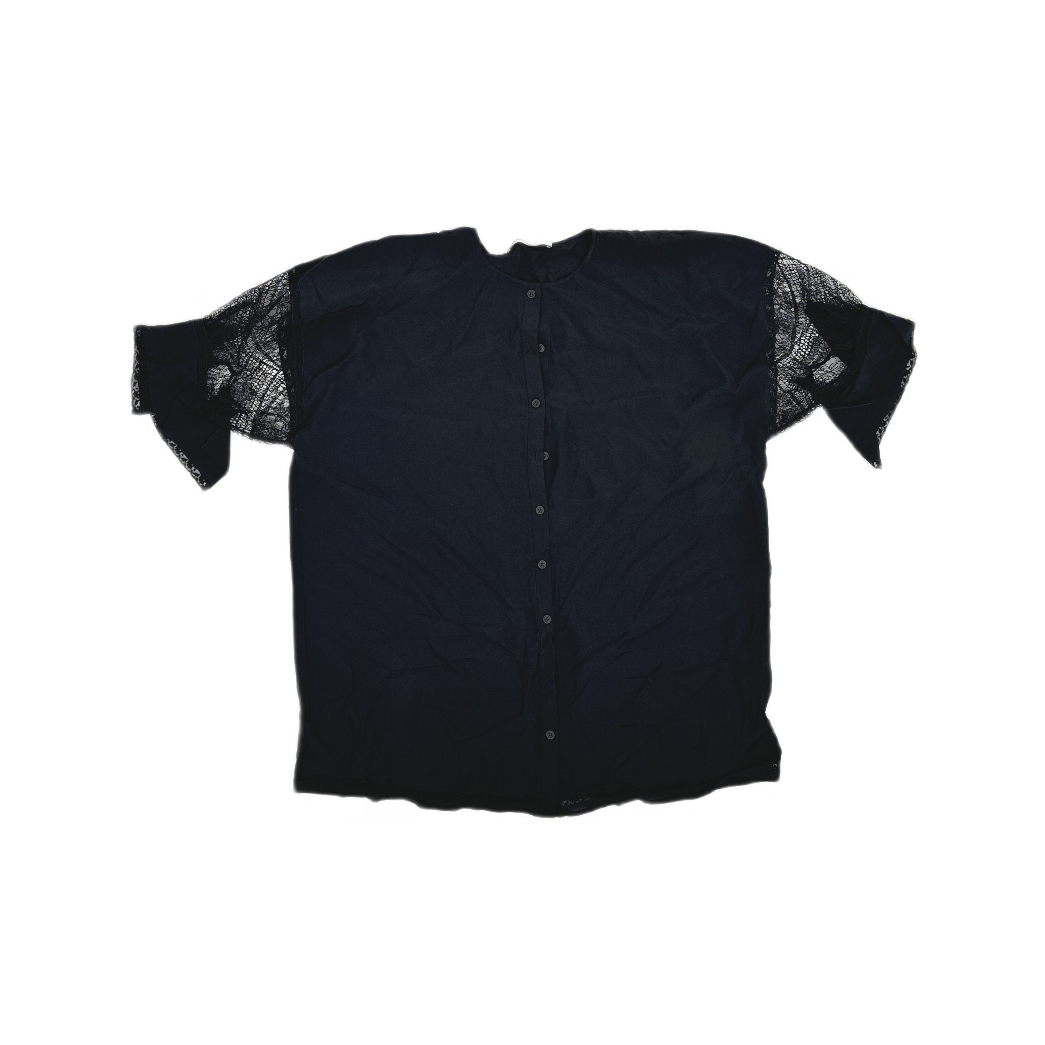 Givenchy Givenchy Black Silk Lace Blouse Size 36 Size XS / US 0-2 / IT 36-38 - 1 Thumbnail