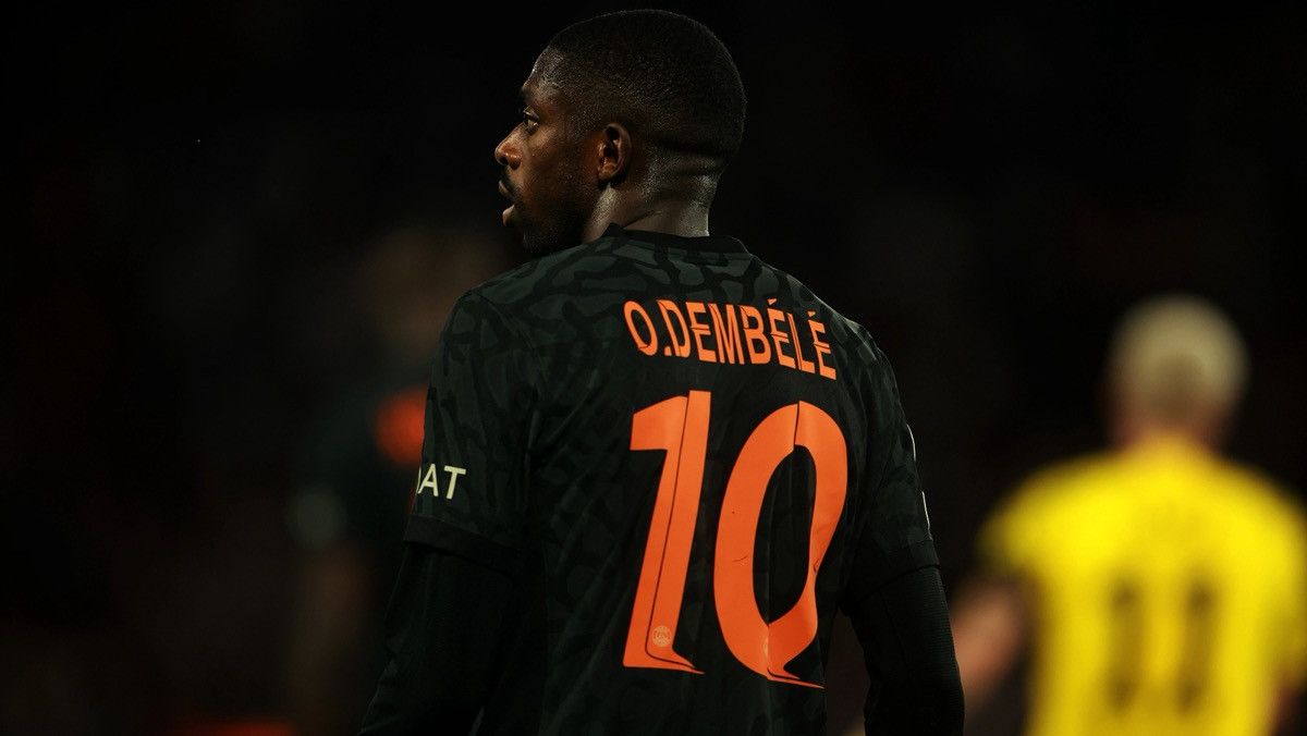 Nike PSG NIKE 2023/2024 FOOTBALL SOCCER THIRD JERSEY #10 DEMBELE Size US L / EU 52-54 / 3 - 11 Thumbnail