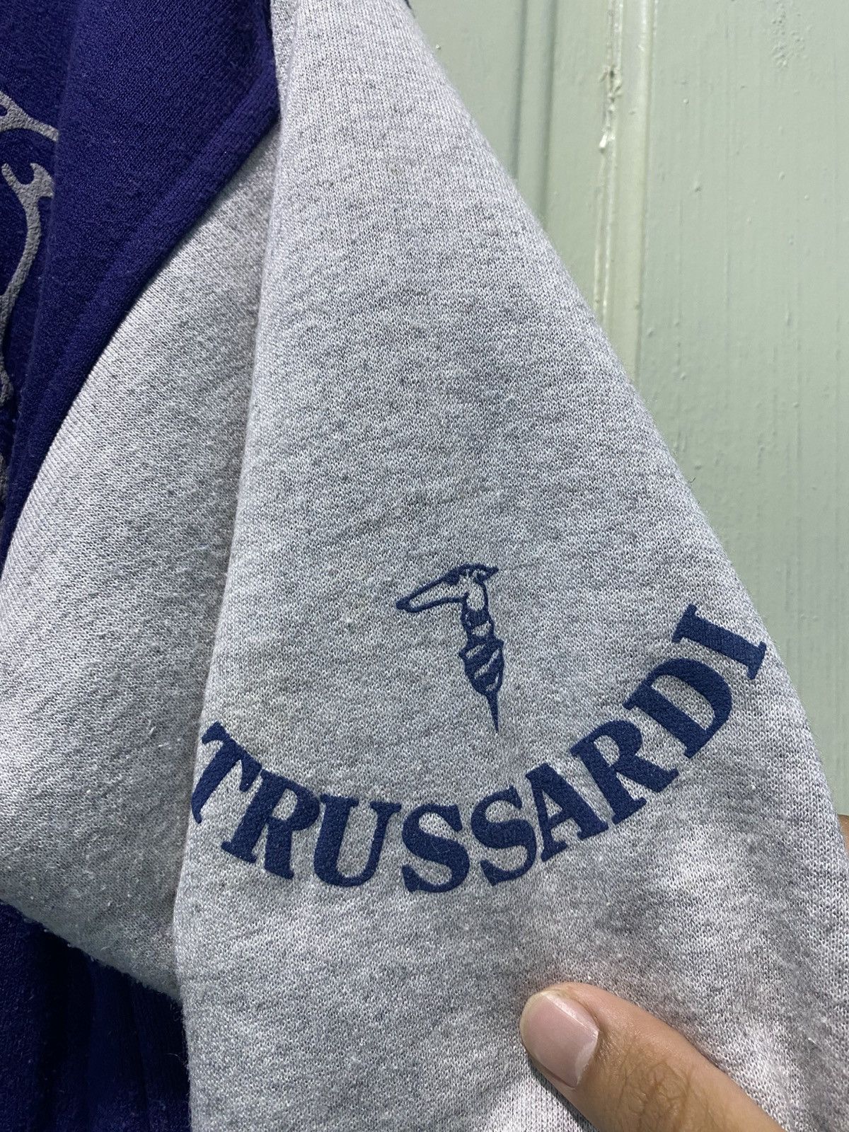 Trussardi Vintage Trussardi Varsity Big Logo Bomber Jacket Size US M / EU 48-50 / 2 - 5 Thumbnail