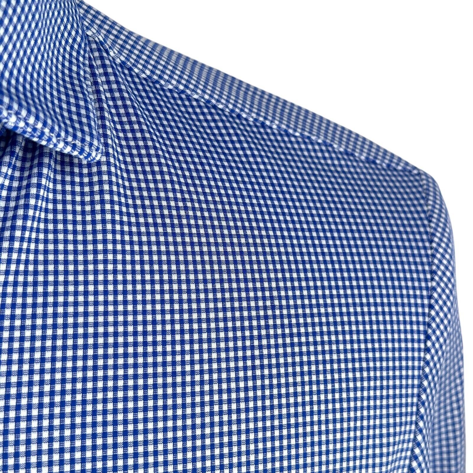 Mizzen+Main Mizzen + Main Shirt Mens Small Blue White Micro Button-Up Size US S / EU 44-46 / 1 - 3 Thumbnail