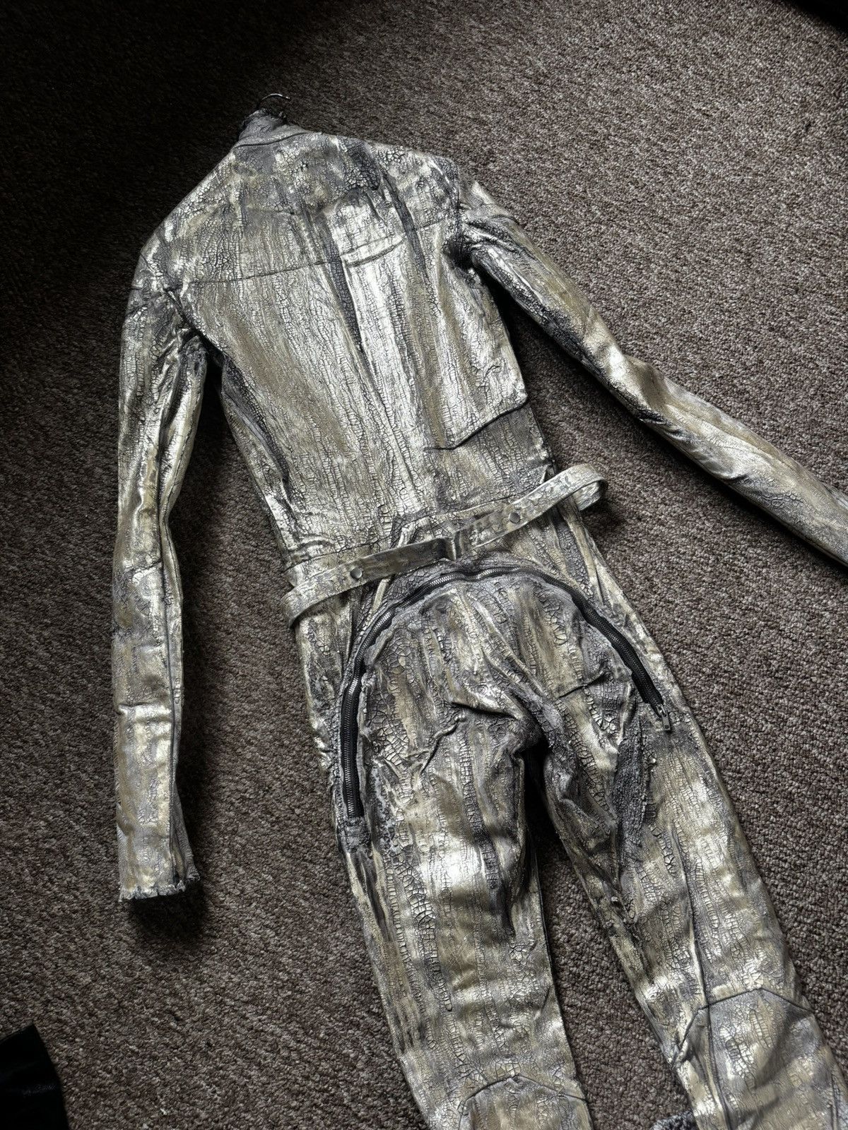 Rick Owens RARE RICK OWENS GOLD GARY JUMPSUIT Size US 32 / EU 48 - 13 Thumbnail