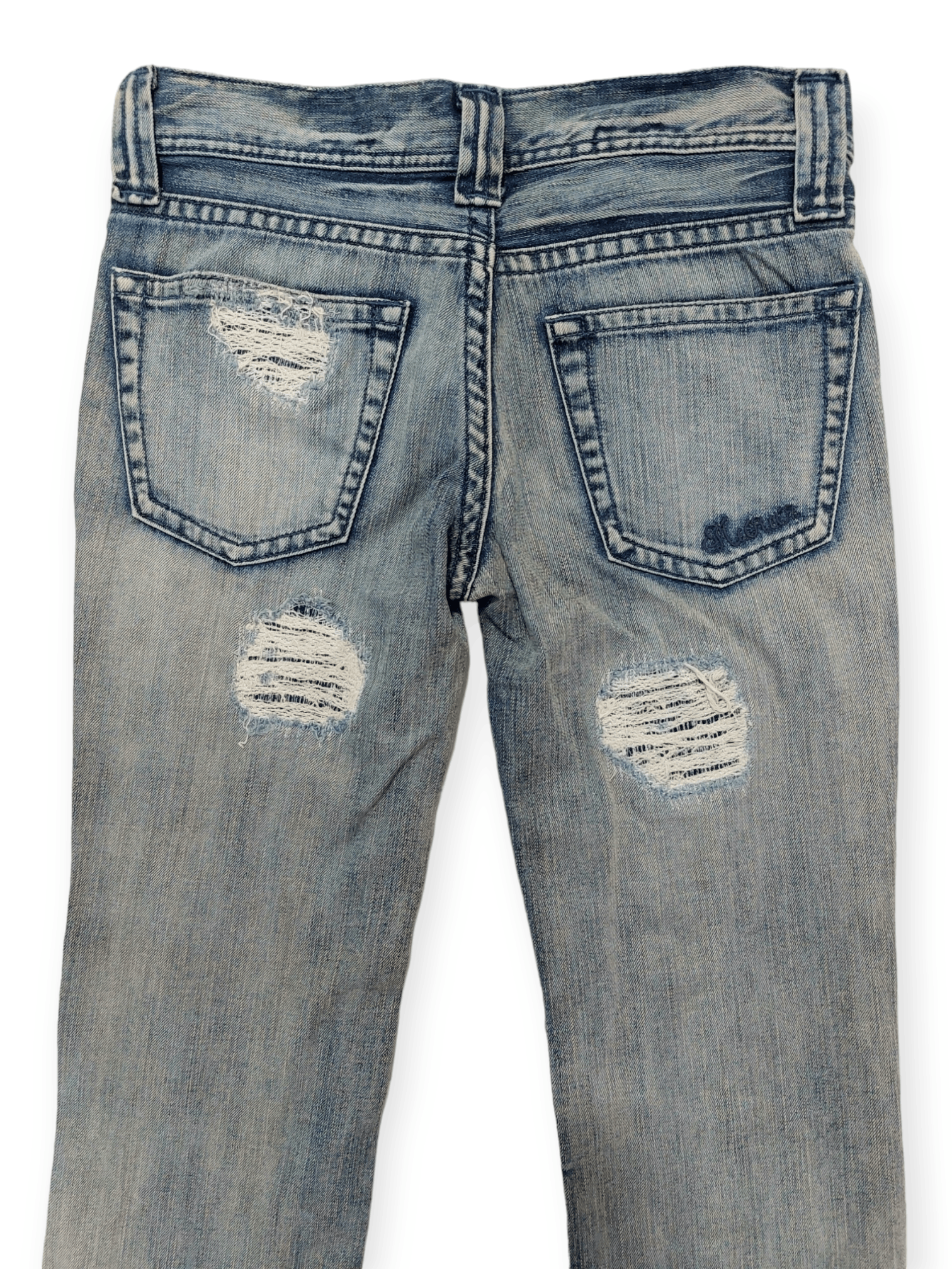 Designer Murua Low Rise Thrashed Denim Jeans Size 28" / US 6 / IT 42 - 15 Thumbnail