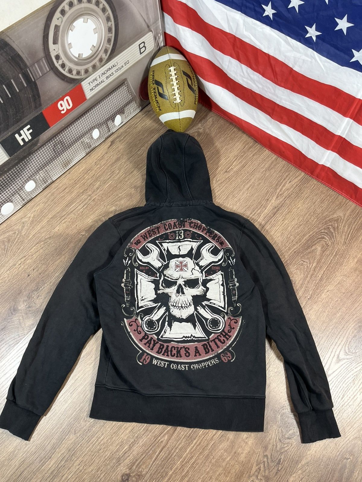 Vintage Vintage West Coast Choppers Big Logo Hoodie Size US L / EU 52-54 / 3 - 1 Thumbnail