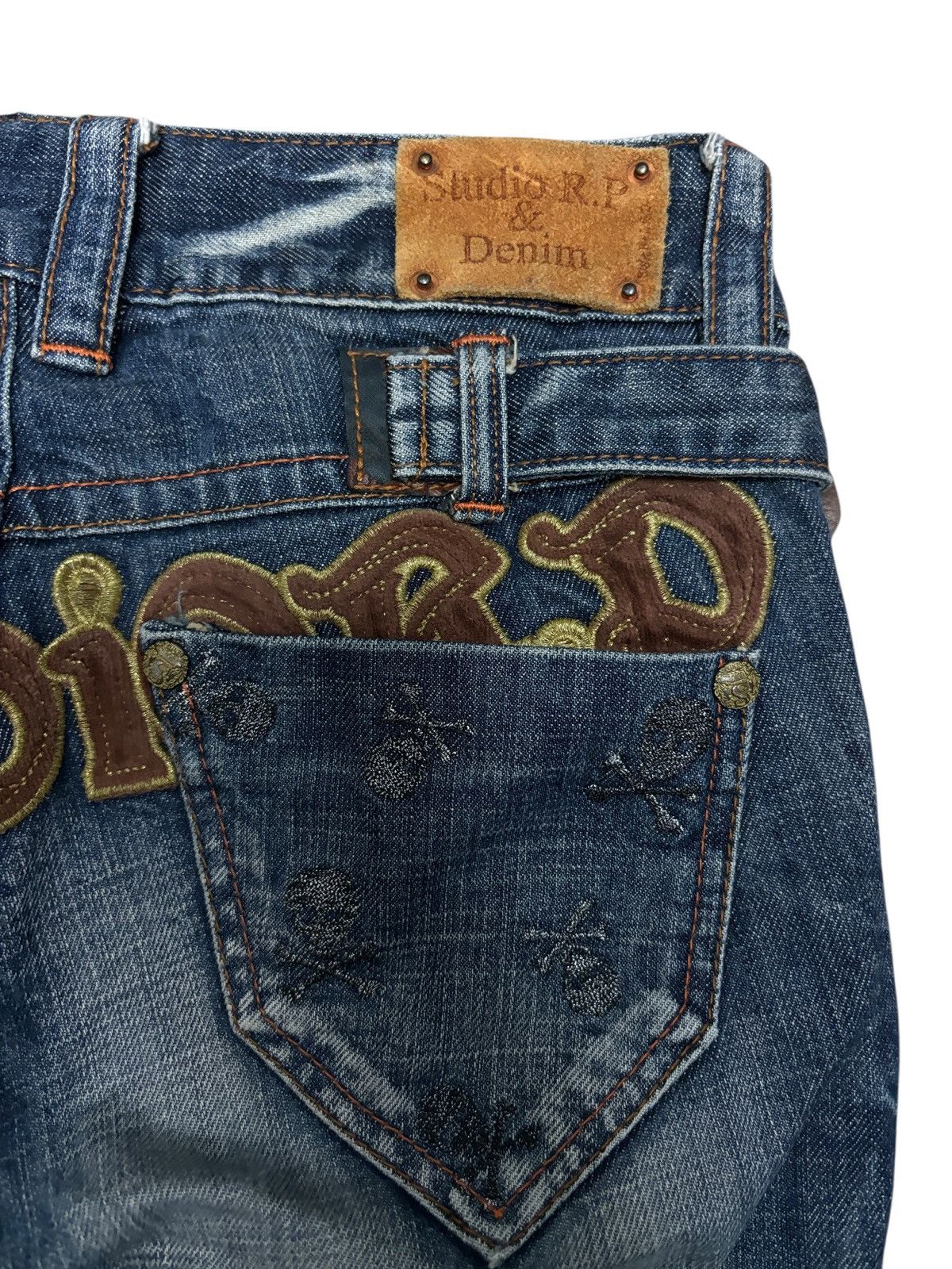Le Grande Bleu (L.G.B.) (NEED GONE) Y2K Studio R.P Red Pepper Denim Jeans Size 29" - 4 Thumbnail
